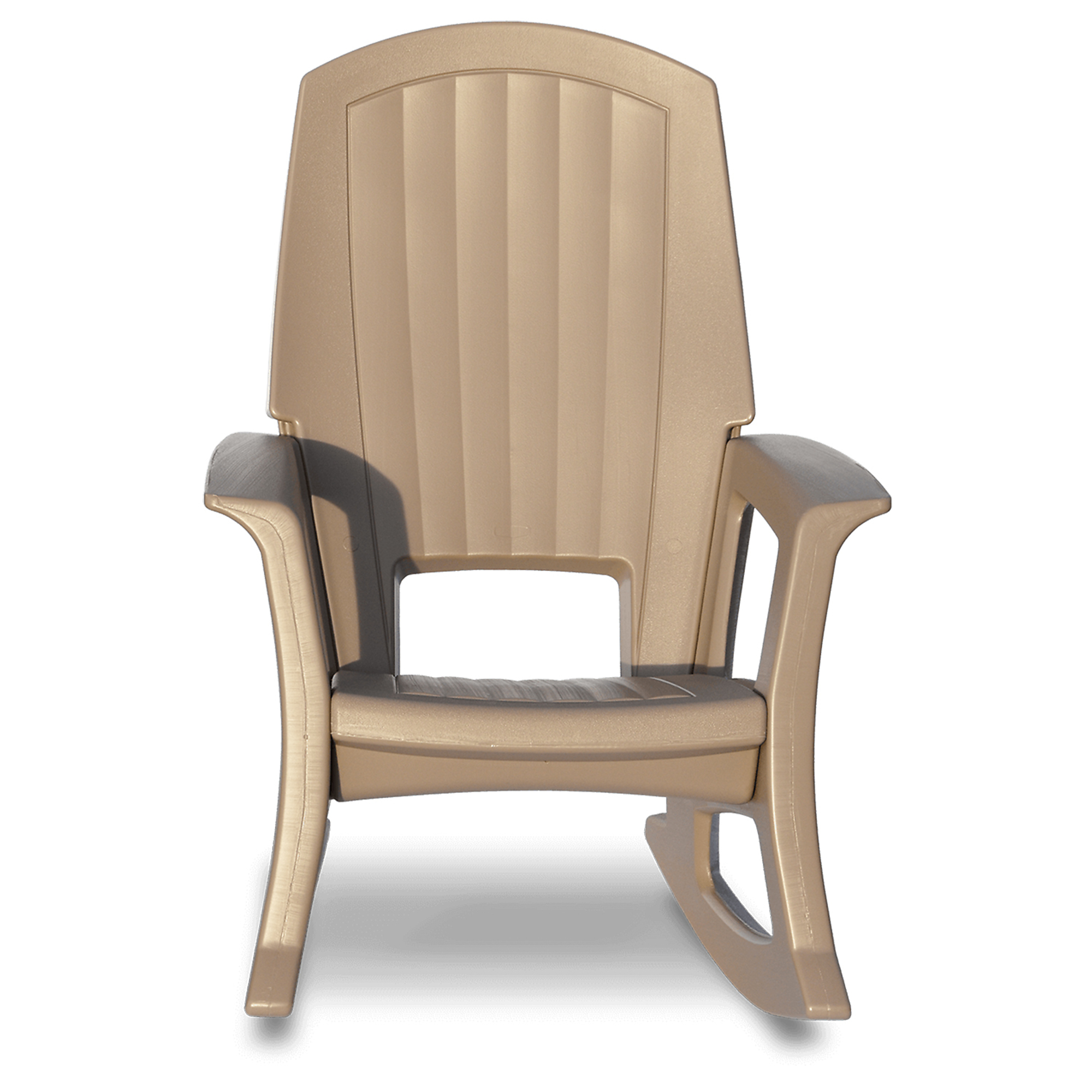 Semco Plastics Rockaway Heavy-Duty All-Weather Outdoor Rocking Chair — Taupe Brown, 600-Lb. Capacity, Model# SEMTPE