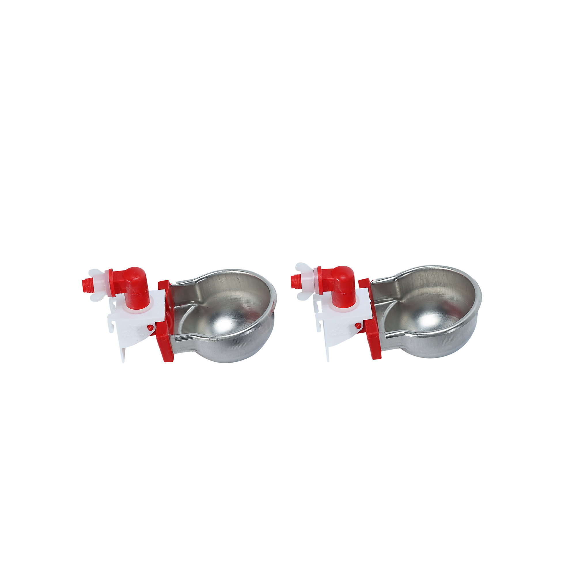 RentACoop RAC Paws DIY Auto-Fill Metal Cup Set — 2-Pack, Cage Attachment, Model# WH-MTCP-CLP2