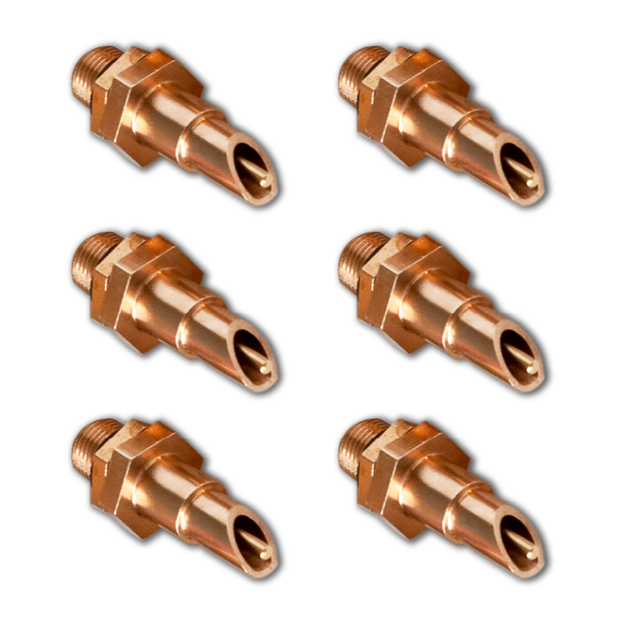 RAC Paws by RentACoop No-Drip Brass Nozzle Waterer Kit — 6-Pack, DIY, for Rabbits, Guinea Pigs, and Small Animals, Model# NP-BRAS-6PAK