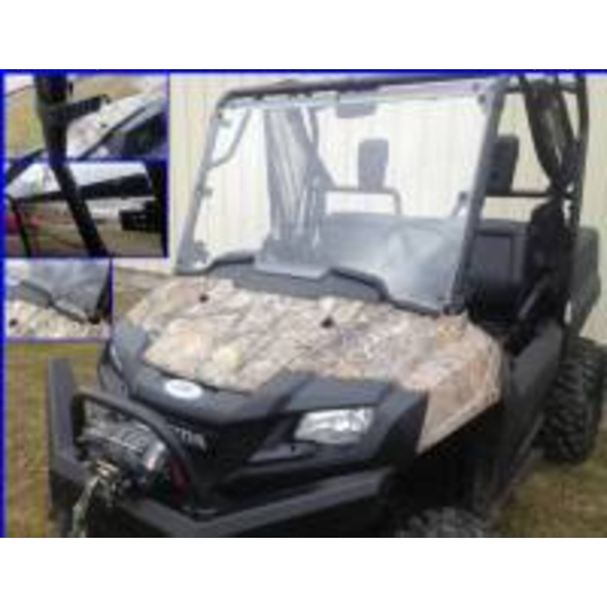 Extreme Metal Products Hard Coated Full Windshield — Fits 2014–2025 Honda Pioneer 700/700-4, Model# 12495