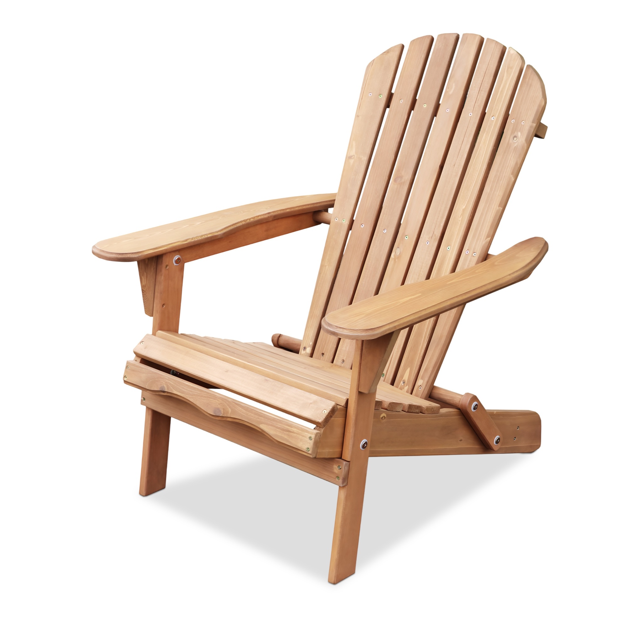 Merry Products Pre-Stained Folding Adirondack Chair — Cunninghamia Cedar, Ergonomic, Lightweight, Model# ADC1094120010