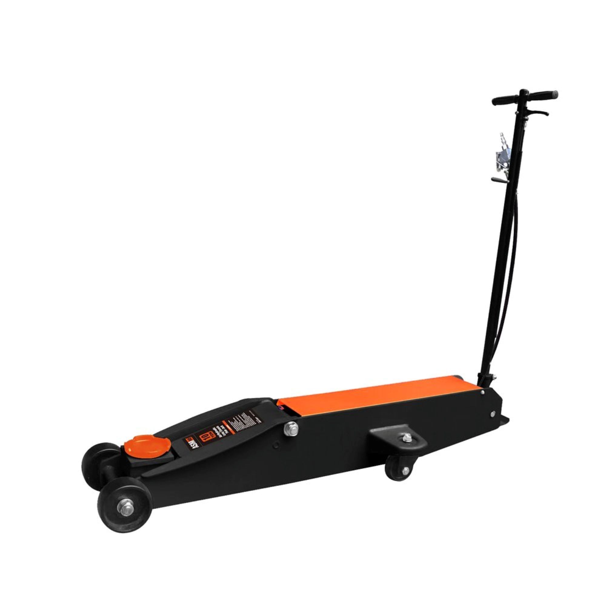 AutoSport Air/Hydraulic Long Chassis Jack — 10 Ton, 6 15/16in. Low Height, 25 9/16in. High Height, Cable Controlled Release Lever, Overload Safety Valves, Model# ASM5525P