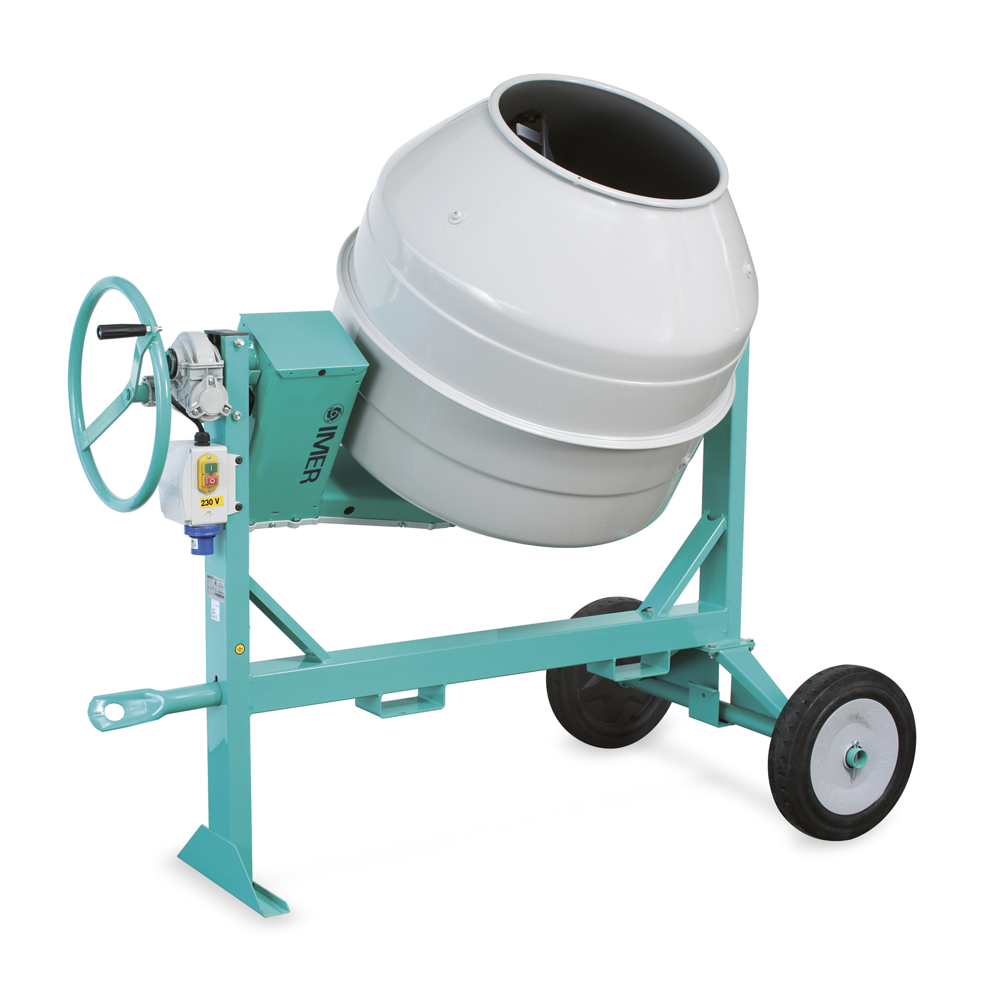 IMER Multi-Mix 350 Portable Mixer — 12 Cu. Ft., 110V, Single Phase, 1.5 HP, Steel Drum, Model# 1105802