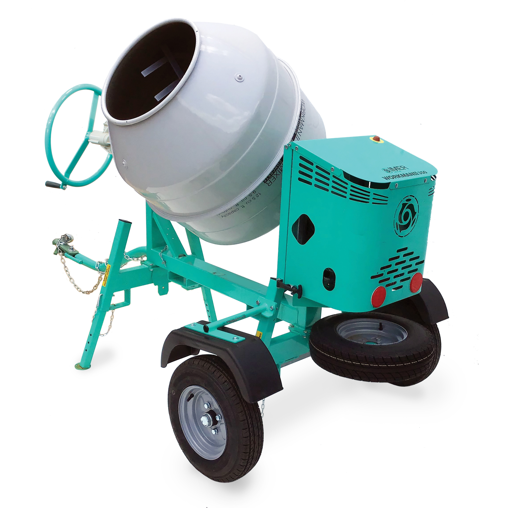 IMER Workman II 250 Towable Concrete Mixer — 9 Cu. Ft., 240V, 1.5 HP, Single-Phase, Model# 1105843