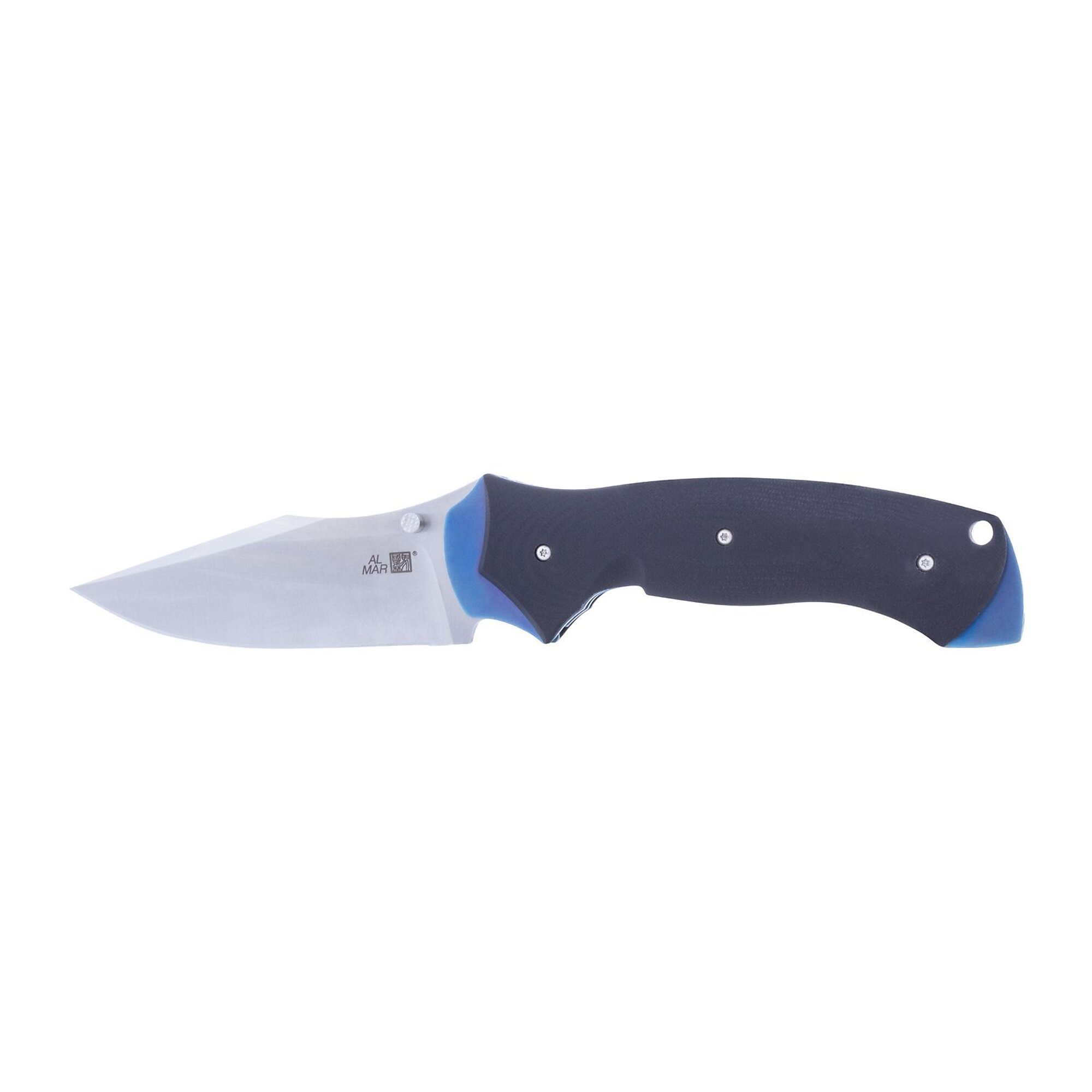Sunex Tools Al Mar Rexroat Folding Knife — 3.75in. Blade, D2 Steel, G-10 Handle, Leather Sheath, Model# AMK4133