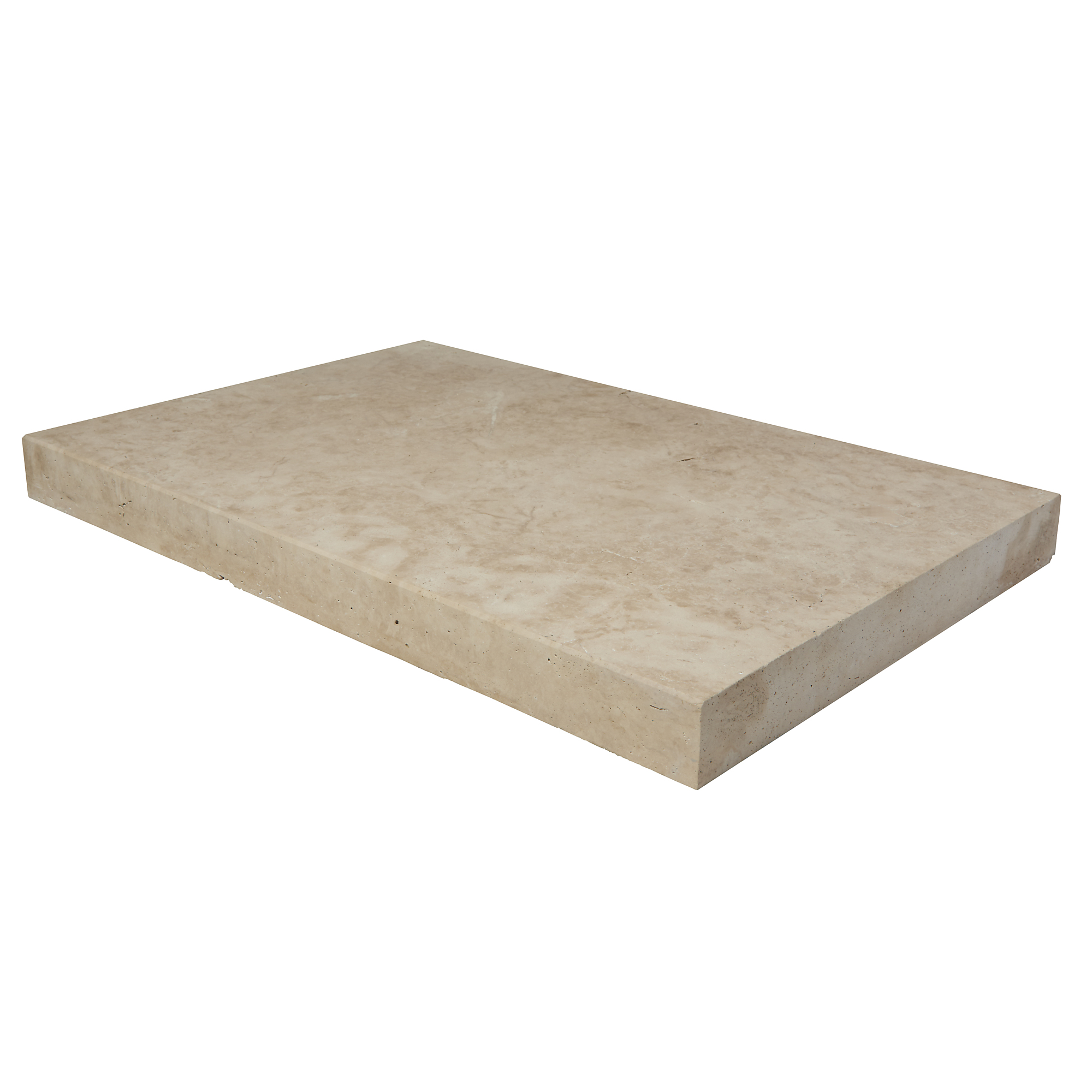 Ackland Marzana Dune Brushed Travertine Pool Coping — 16in. x 24in., Bullnose Edge, Model# NTE-LSC-117