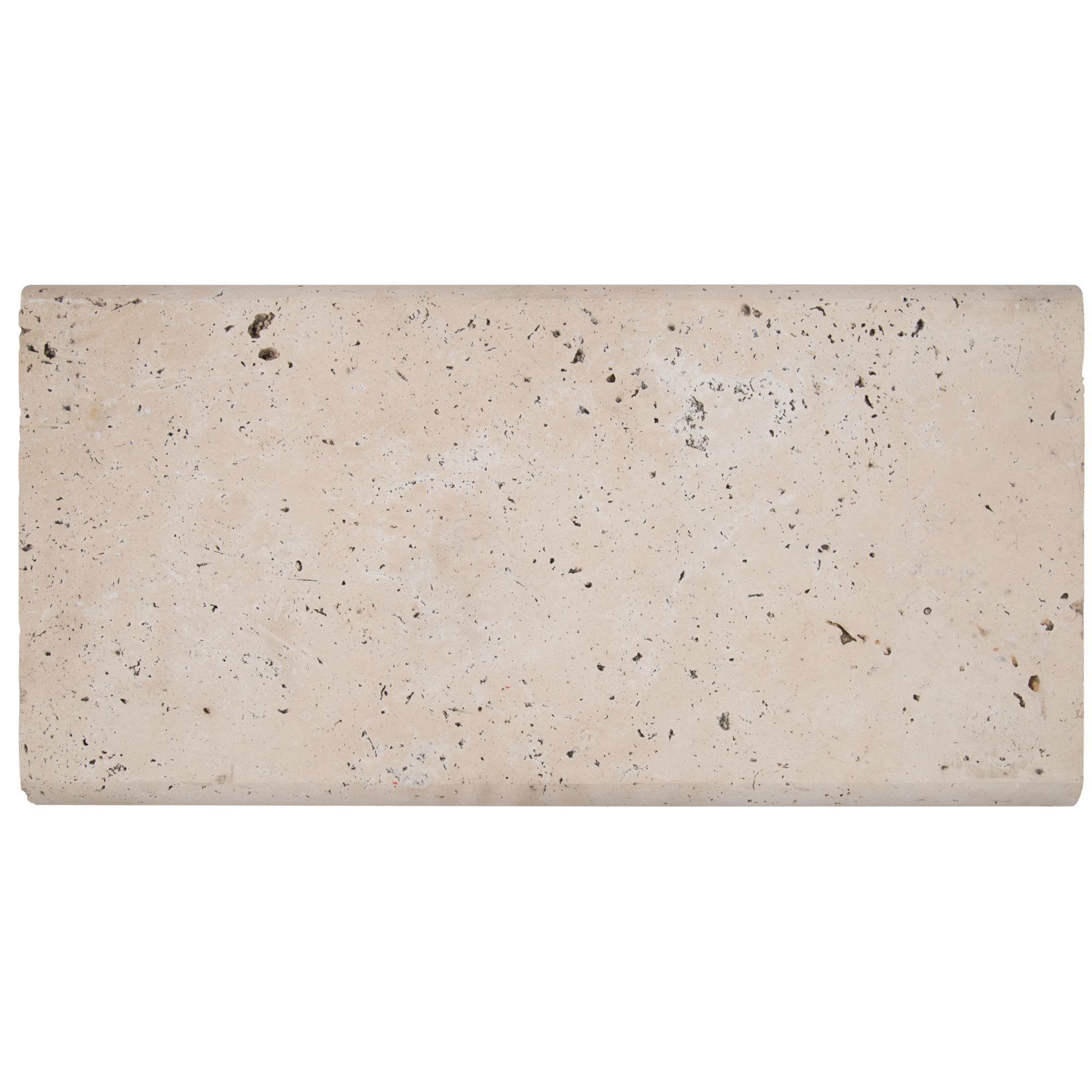 Ackland Marzana Dune Honed Travertine Double Bullnose Pool Coping — 12in. x 24in., Silver and Gray, Model# NTE-LSC-116