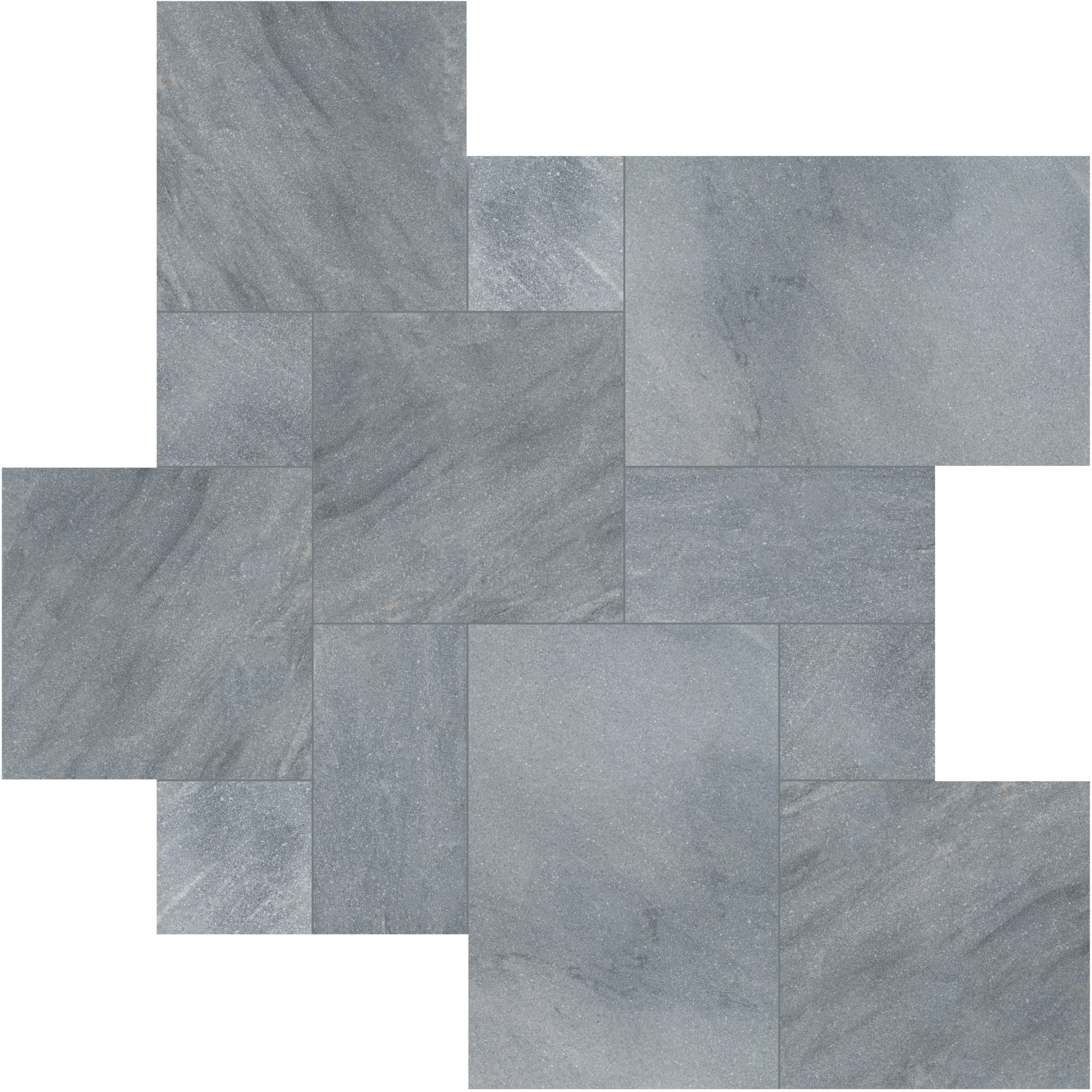 Ackland Celestine Noir Pattern Sandblast Marble Paver Kit — 16 Sq. Ft., Tumbled Finish, Model# NTE-LSC-136