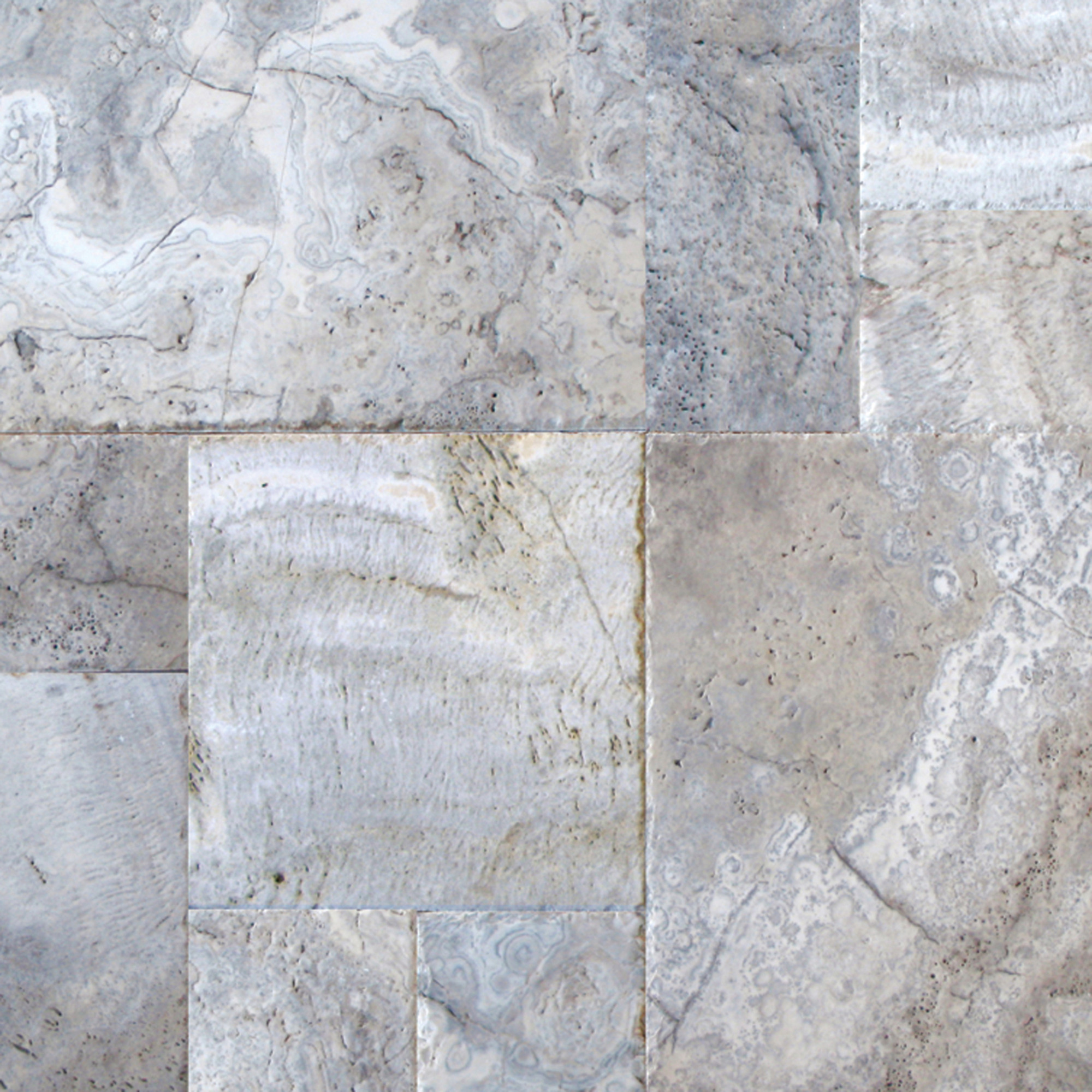 Ackland Marzana Sterling Pattern Tumbled Travertine Paver Kit — 16 Sq. Ft., Natural Stone, Model# NTE-LSC-159