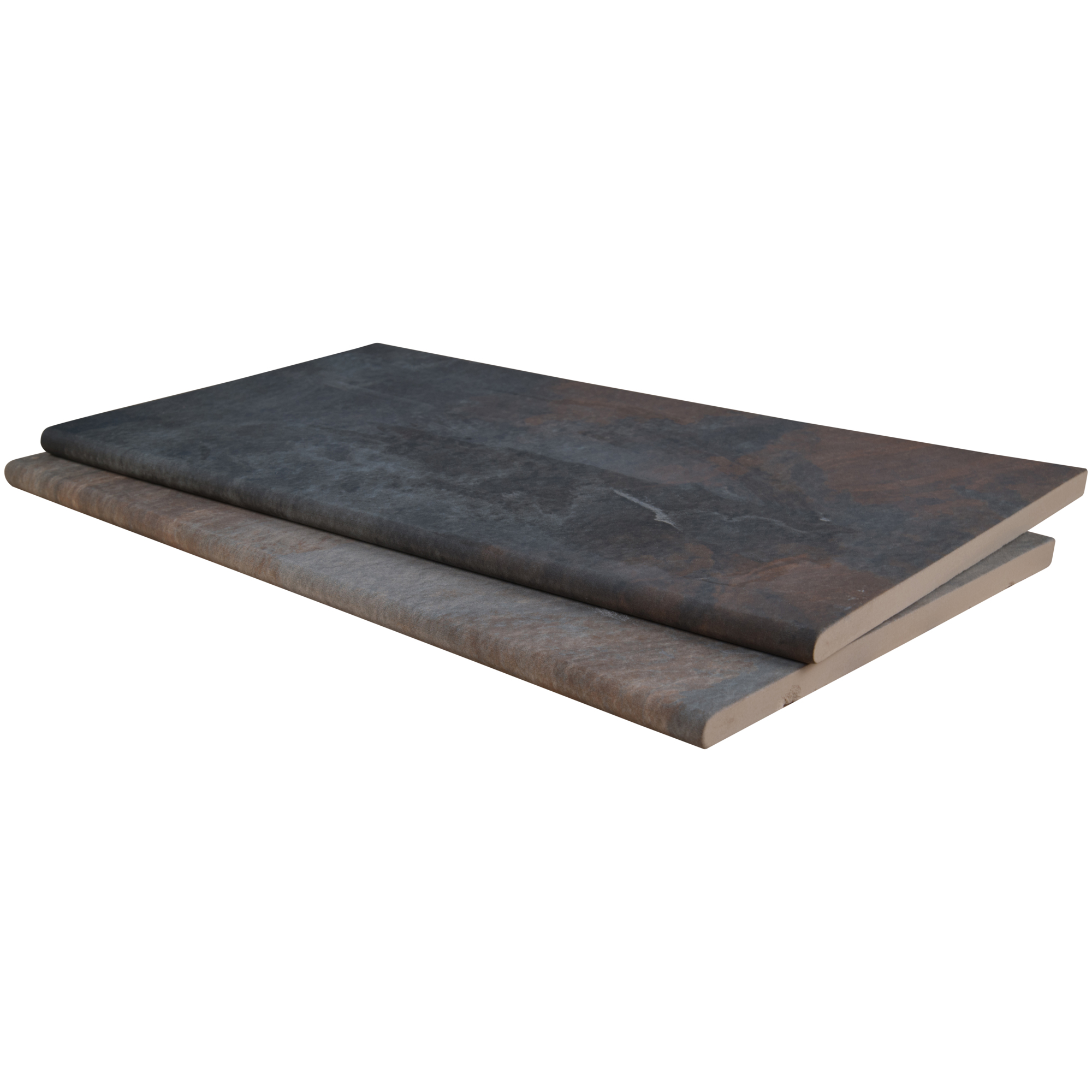 Ackland Rustic Ember Glazed Porcelain Pool Coping — 13in. x 24in., Matte Finish, Frost and Stain Resistant, Model# NTE-LSC-167