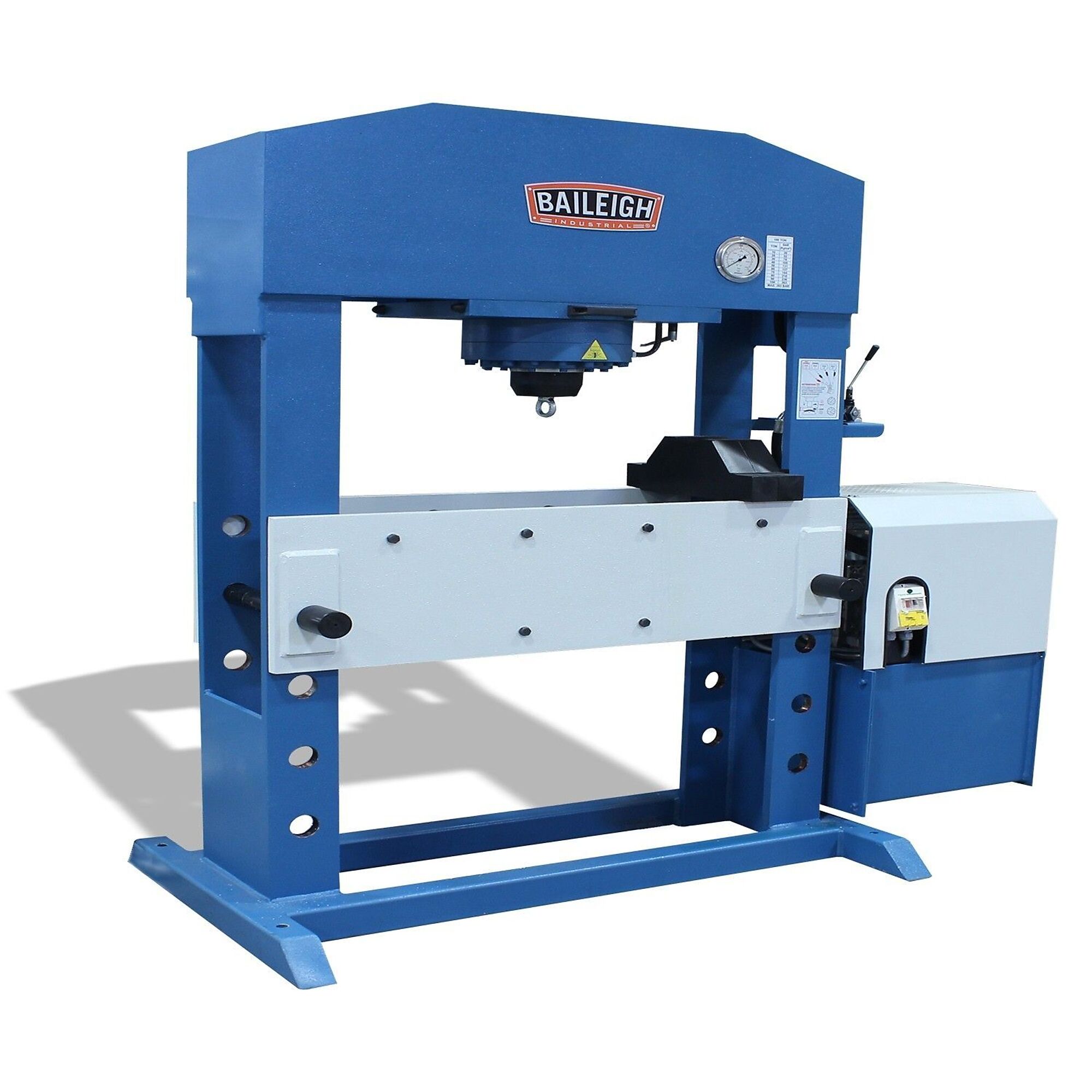 Baileigh Hydraulic Workshop Press — 150-Ton Capacity, Welded Cast-Steel Framework, Model# HSP-110M-1500-HD