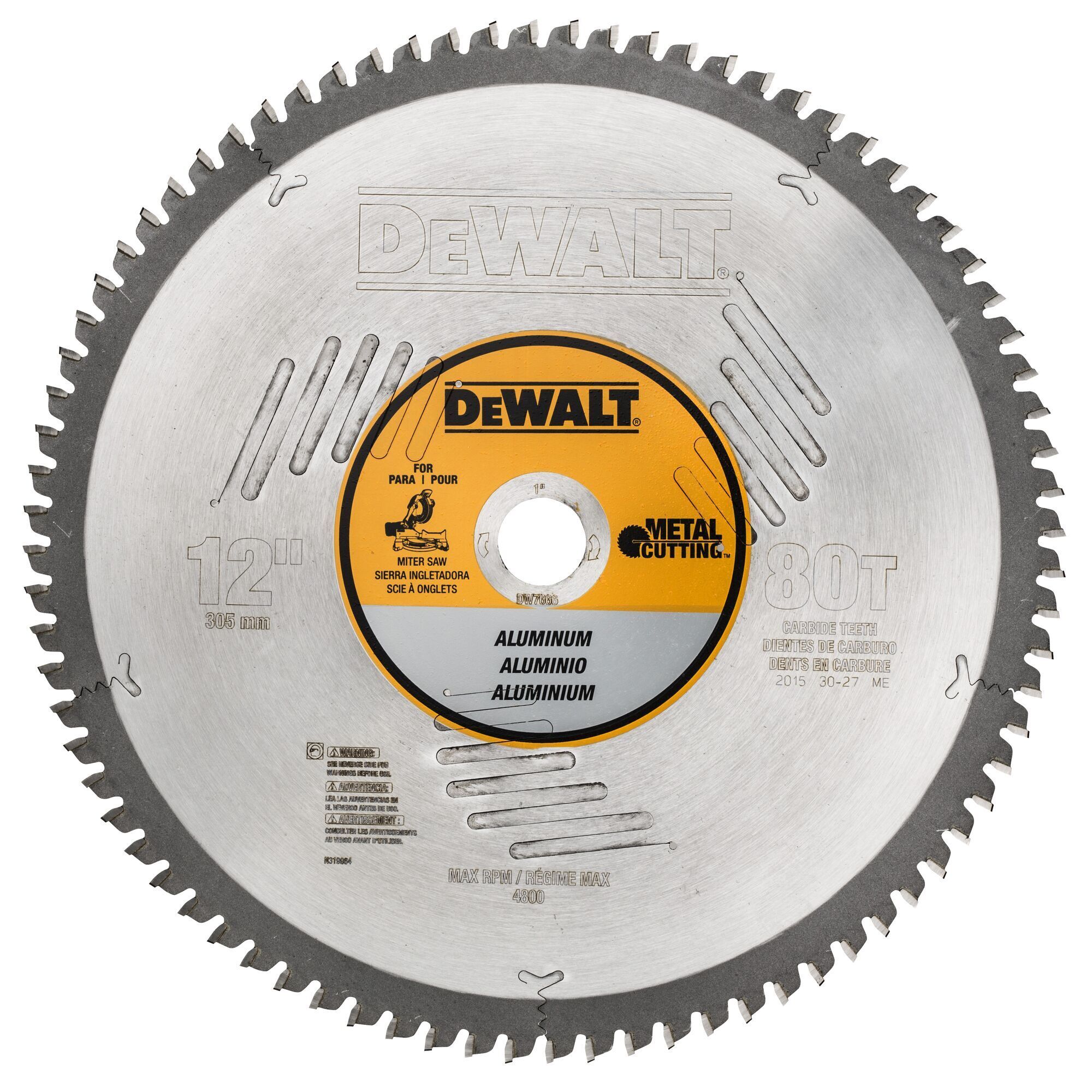 DEWALT 5-3/8in. 30T Aluminum Cutting Circular Saw Blade, 20mm Arbor, Model# DW7666