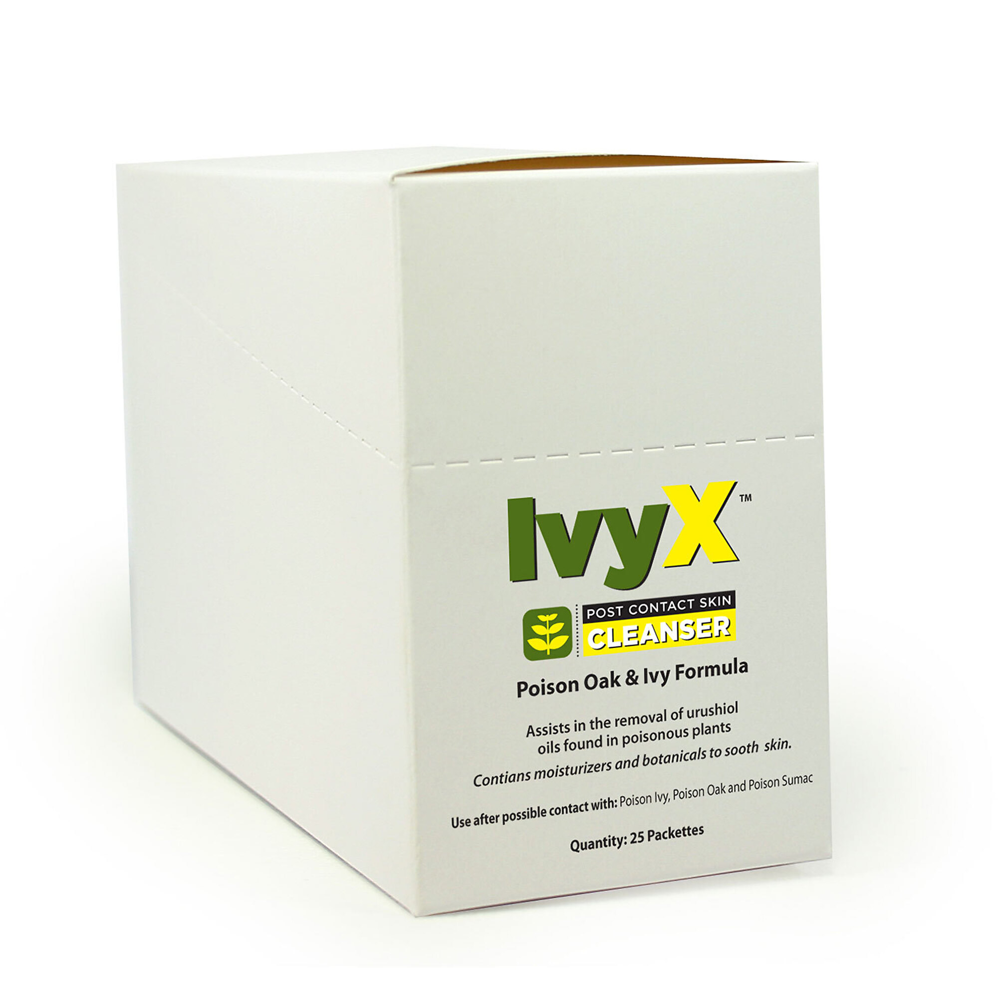 Aero Healthcare IvyX Post-Contact Cleanser Packets — 25/Box, Case of 8, Model# 84640