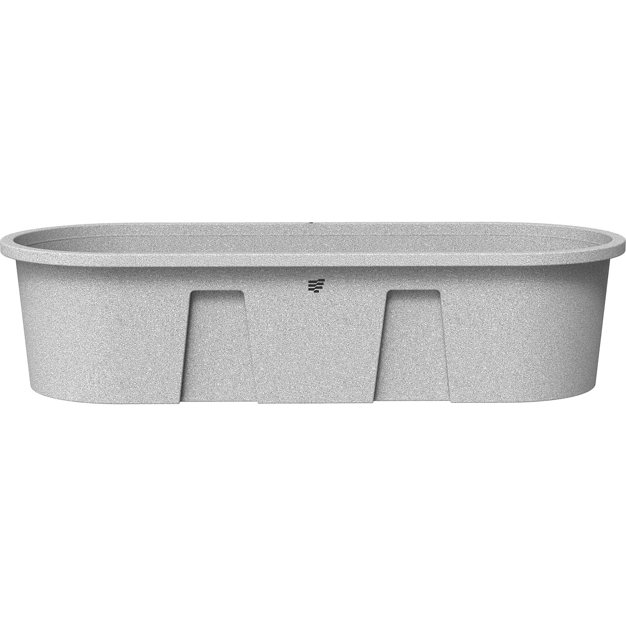 Tarter DuraTough Poly Stock Tank — 3ft. x 2ft. x 8ft., 300 Gal., Impact-Resistant Polyethylene, Gray Granite, Model# WTDT328G