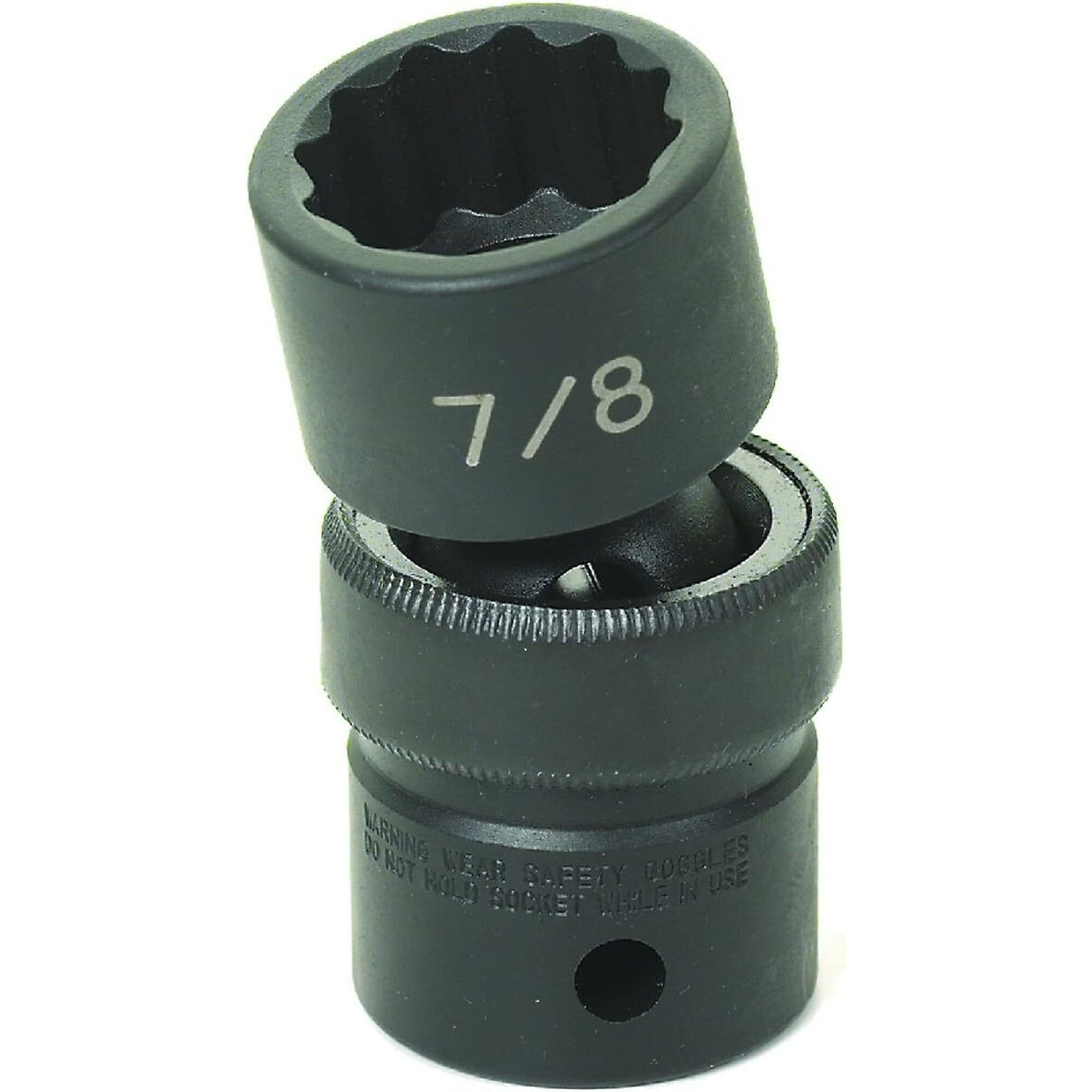 Grey Pneumatic 7/8in. Universal Impact Socket — 1/2in. Drive, 12-Point, Black, Model# GRE2128U