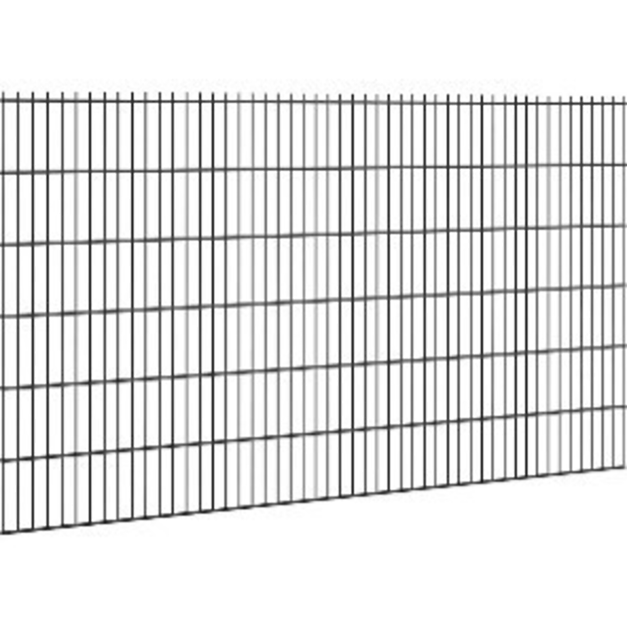 Tarter Steel Double-Wire Heavy-Duty Residential Fence Panel — 4ft. x 8ft., Galvanized, Black Powder Coat, Model# 2000781