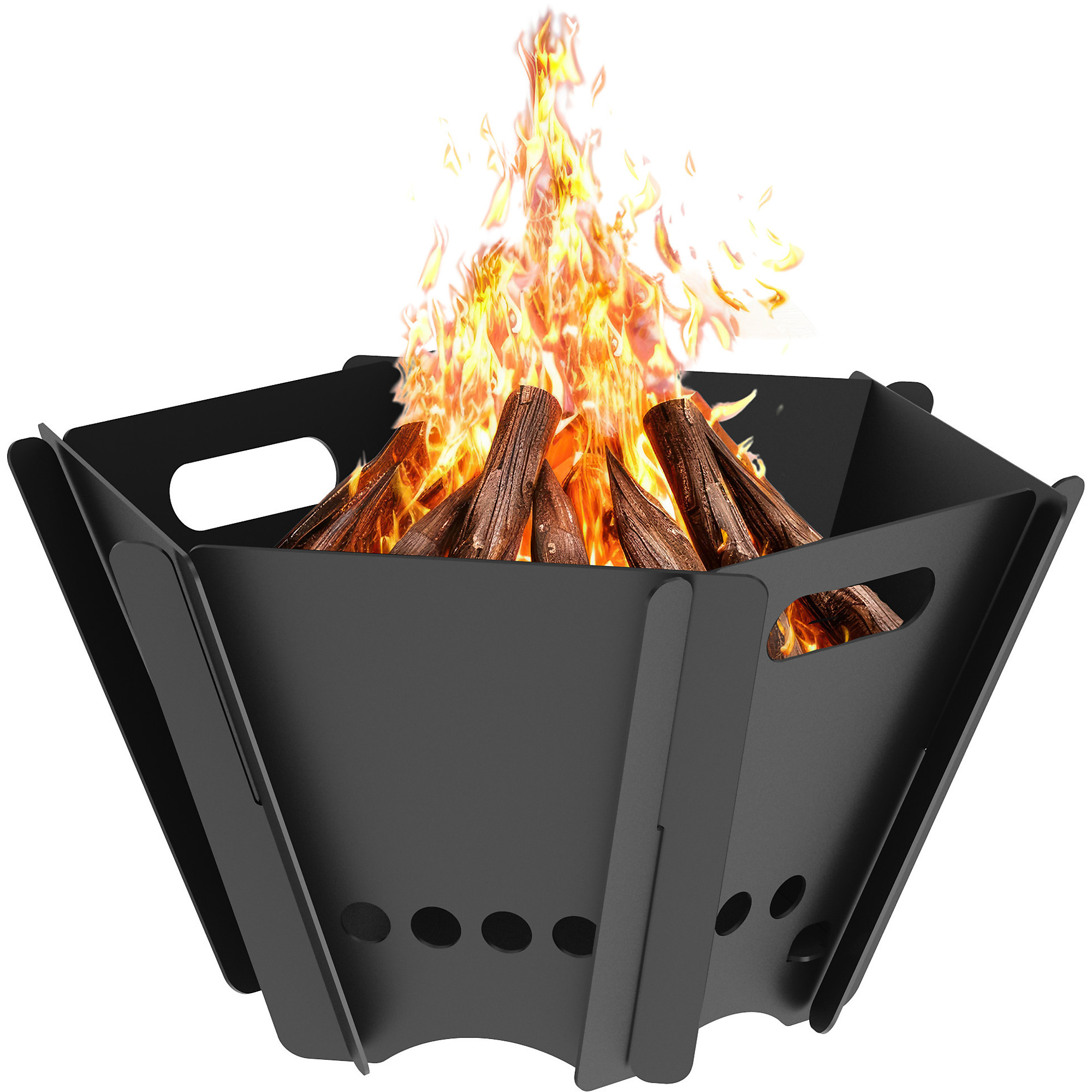 Tarter Micro Portable Fire Pit — 11in., Steel, High-Temperature Powder Coat, Model# FPP11BL