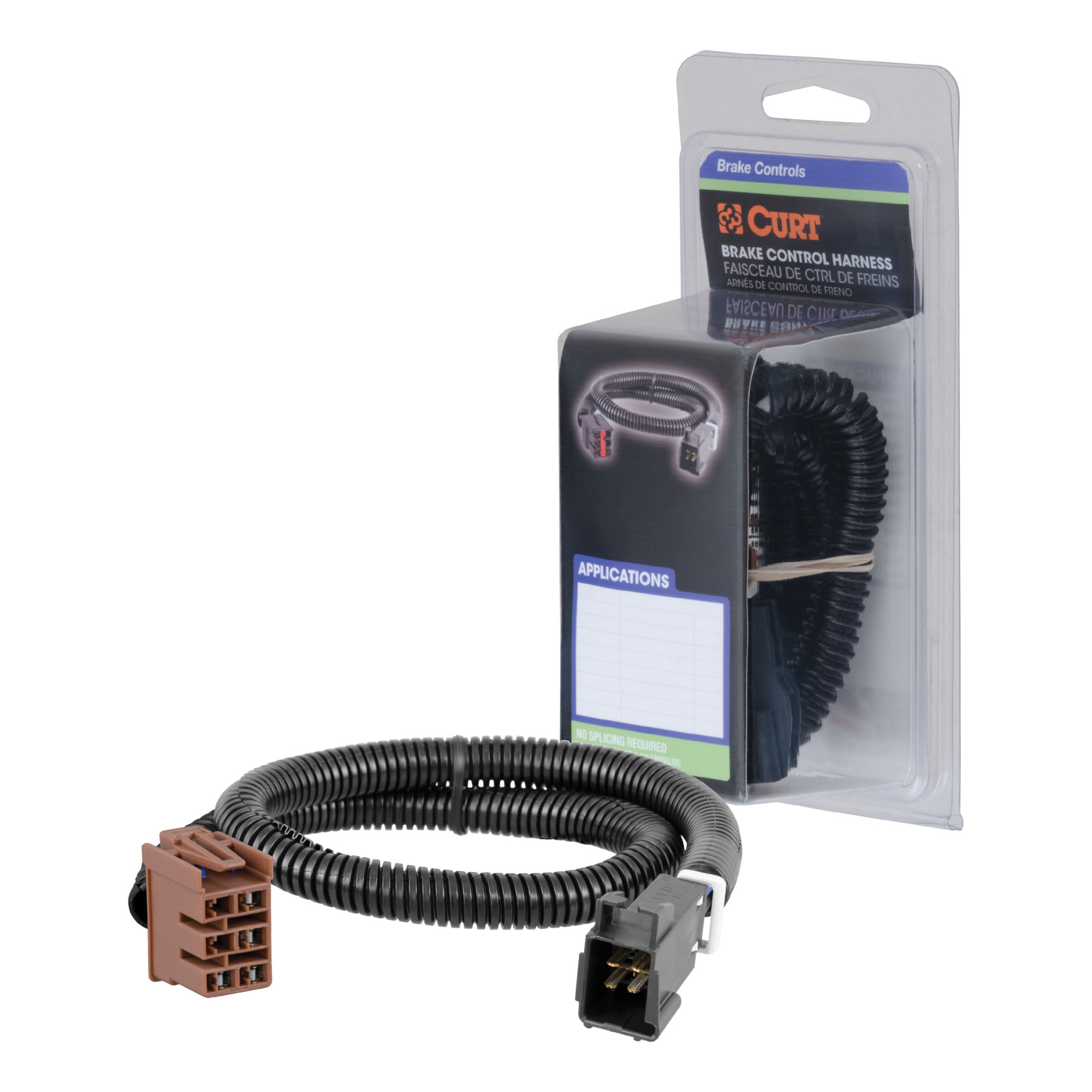 CURT Quick Plug Electric Trailer Brake Controller Wiring Harness, Fits Select Chevrolet Silverado, Suburban, Tahoe, GMC Sierra, Yukon, Escalade