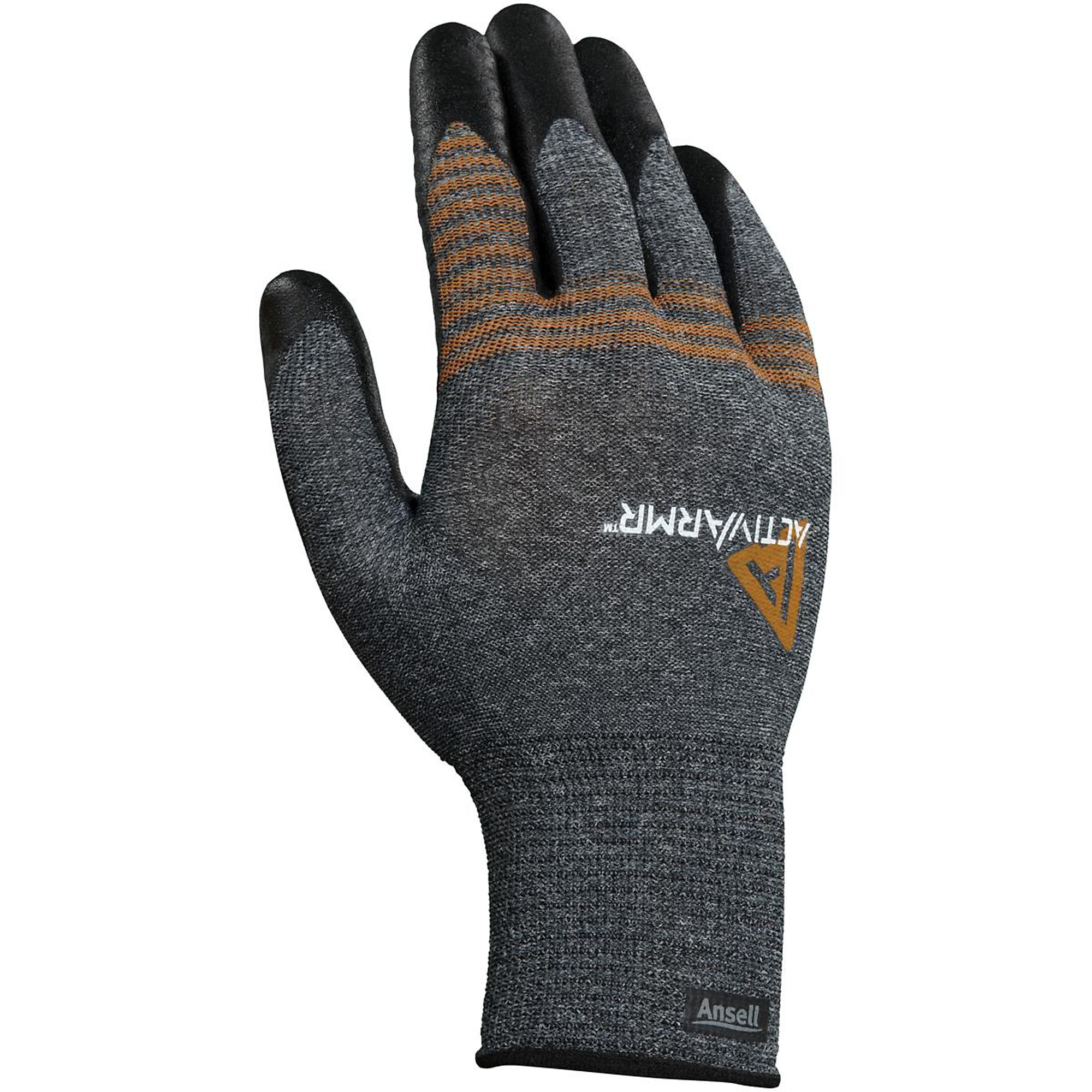 Ansell ActivArmr Light Duty Gloves — Size L, Foam Nitrile Coating, Breathable Nylon Liner, 1 Pair, Model# ASL111808