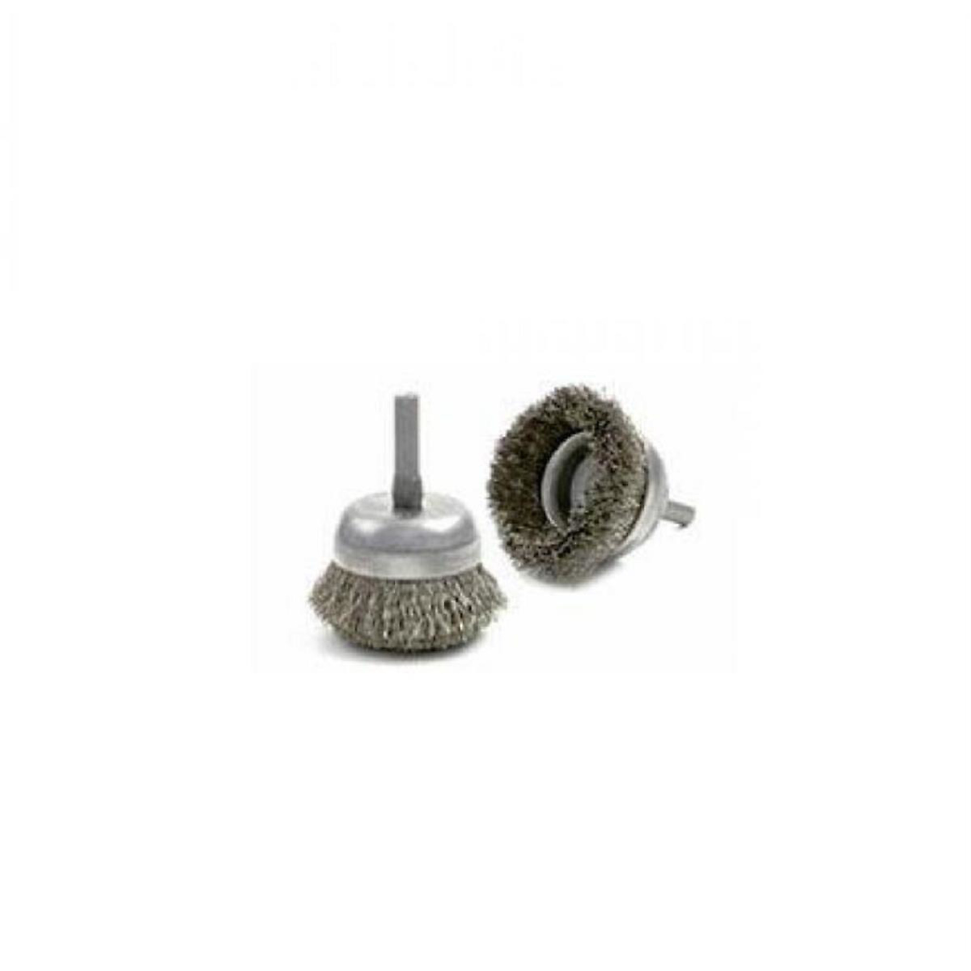 Brush Research Cup Brush — 1 3/4in. Dia., 0.06 Carbon Steel, 1/4in. Shaft, Model# BRMBNH16