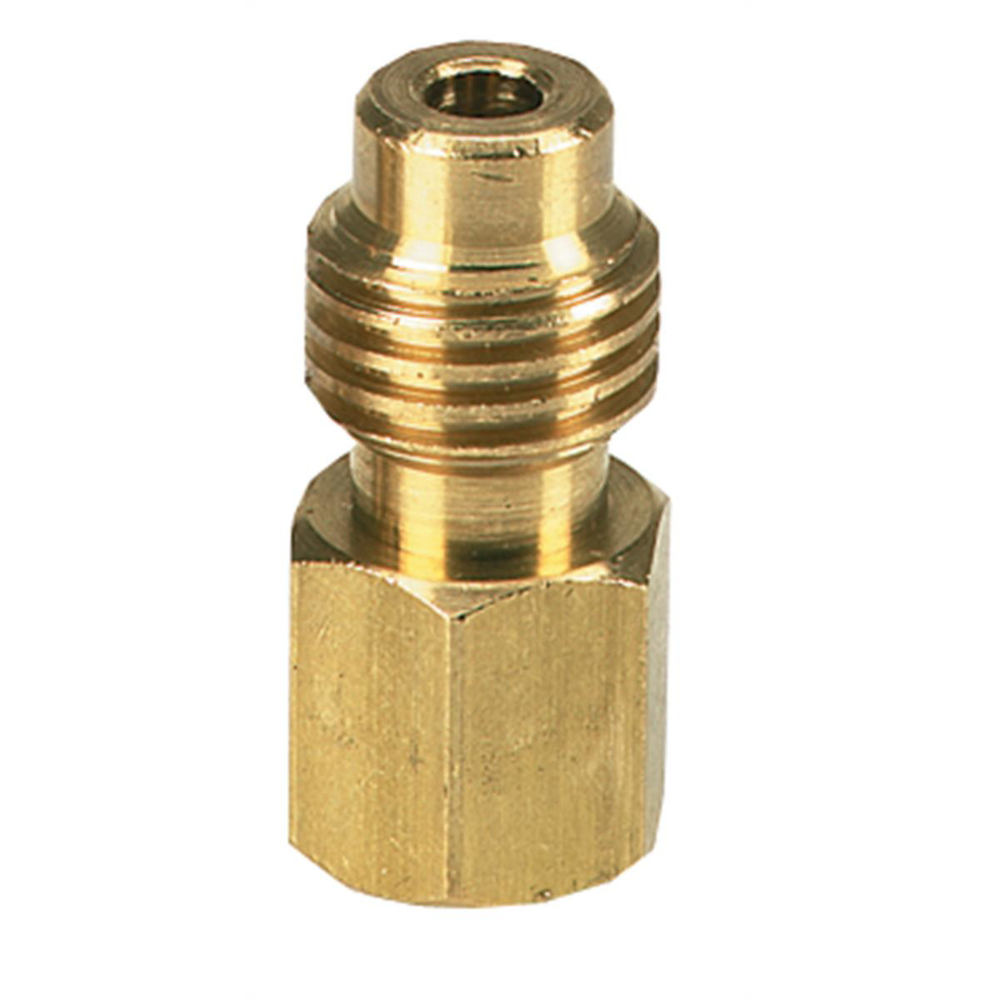 CPS Products Brass Refrigerant Tank Adapter — 1/4in. SAE Female x 1/2in. ACME Male, 3 Pcs, Model# CPSAD48