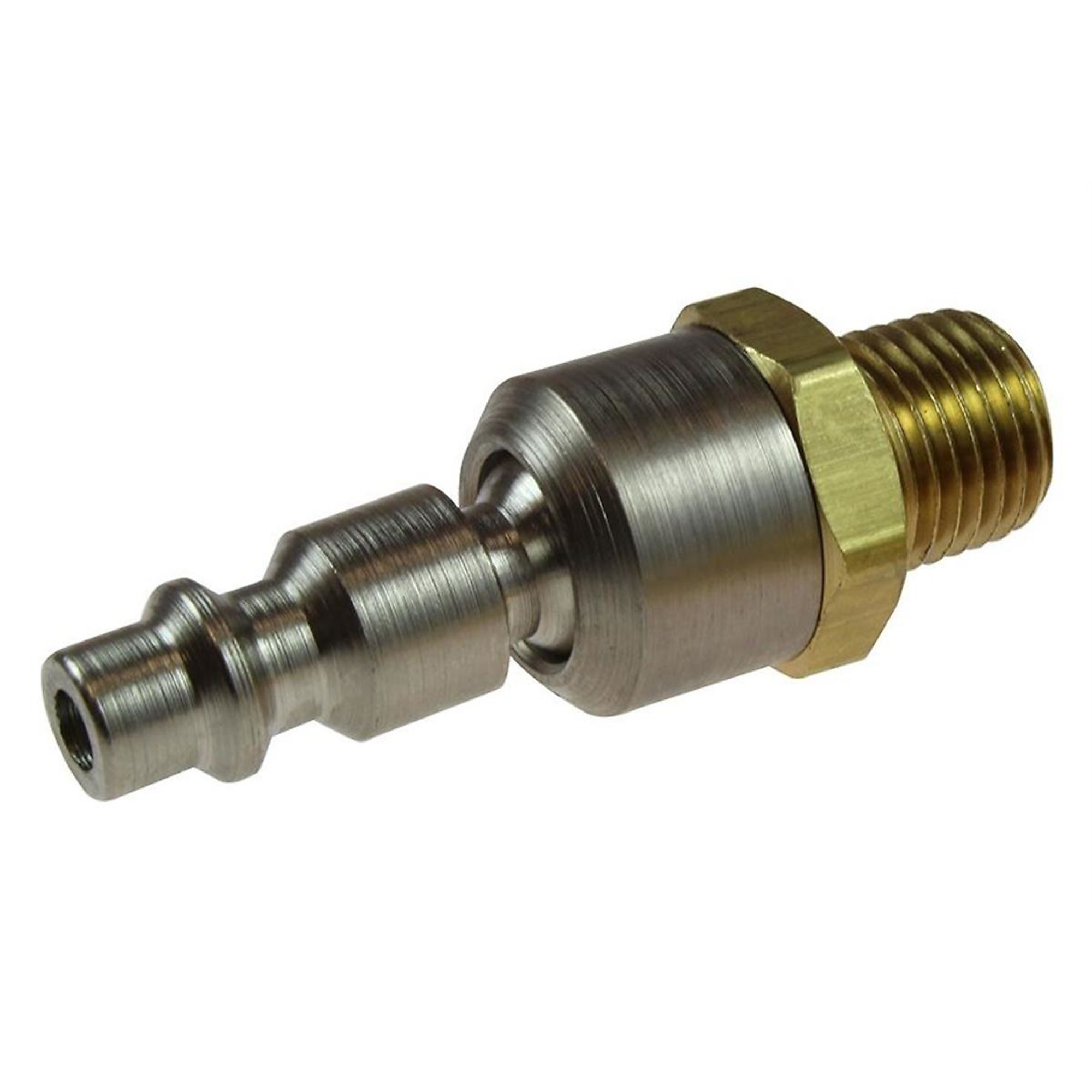 Coijali Industrial Ball Swivel Connector — 1/4in. Connector x 1/4in. MPT, Ergonomic, Lightweight, Model# COI15-04BS