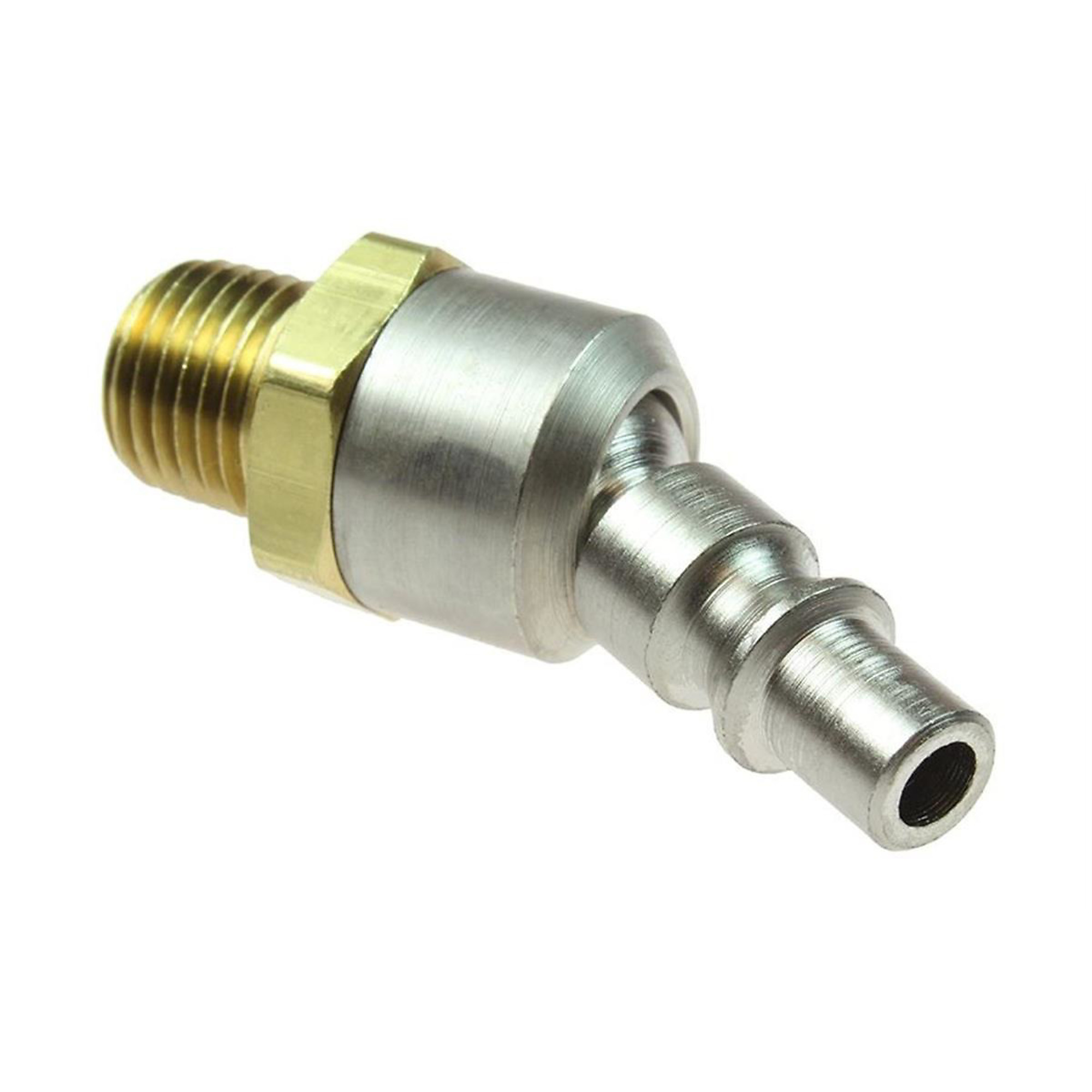 Coil Hose Ball Swivel Connector — 1/4in. ARO Interchange, Nickel-Plated Steel and Brass, Model# COI14-04BS
