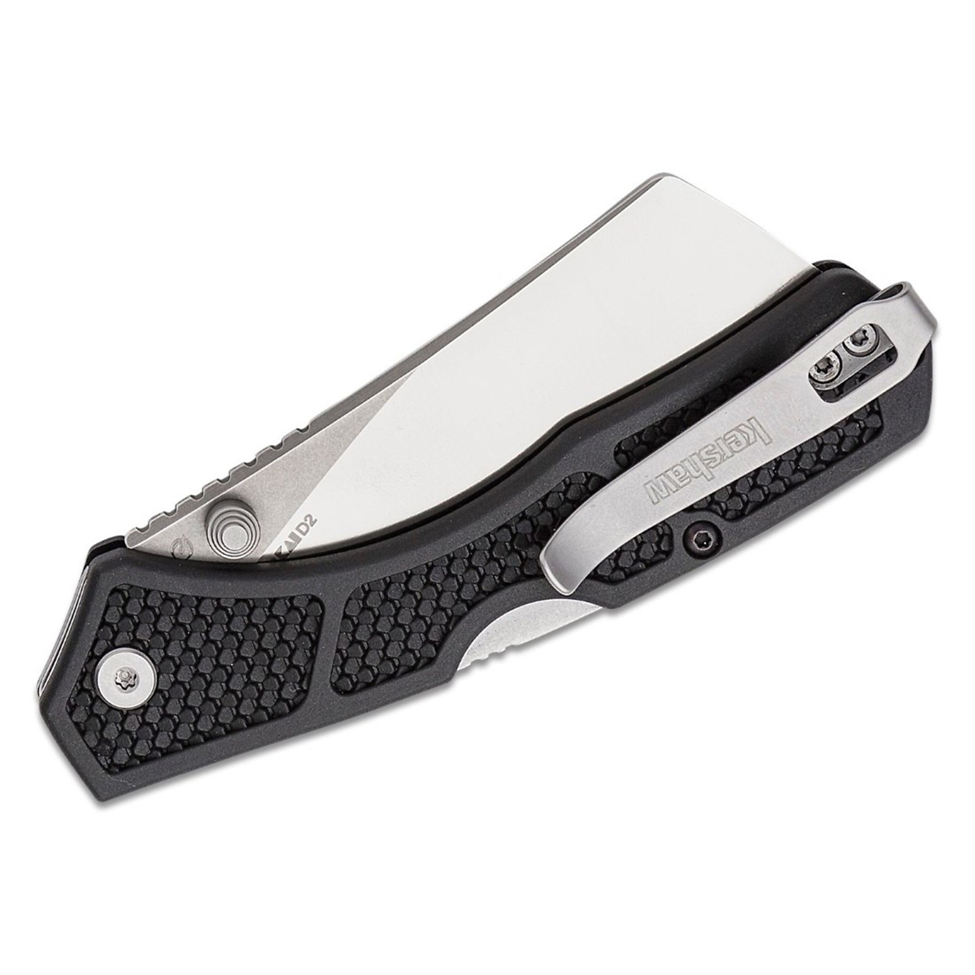 Kershaw Outlier Assisted Open Liner Lock Folding Karambit Knife — 2.6in. Hawkbill Blade, BlackWash Finish, Gray, Model# KER2064