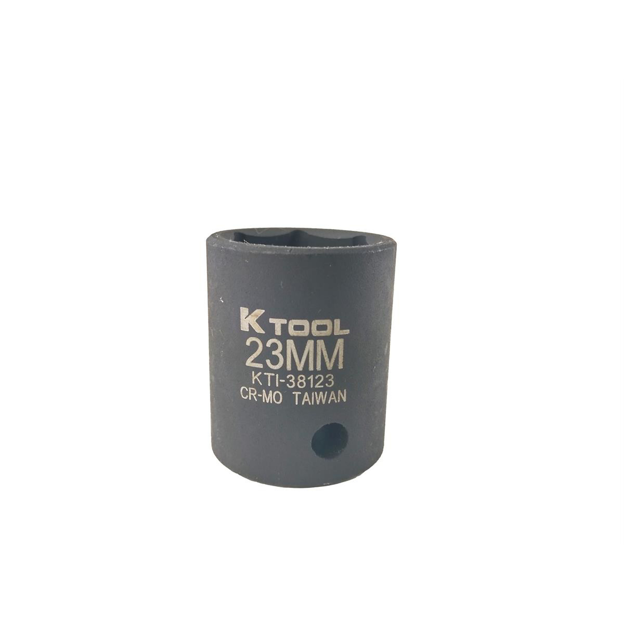 K Tool International Impact Socket — 23mm, 1/2in. Drive, Chrome-Moly Steel, 6-Point, Model# KTI38123