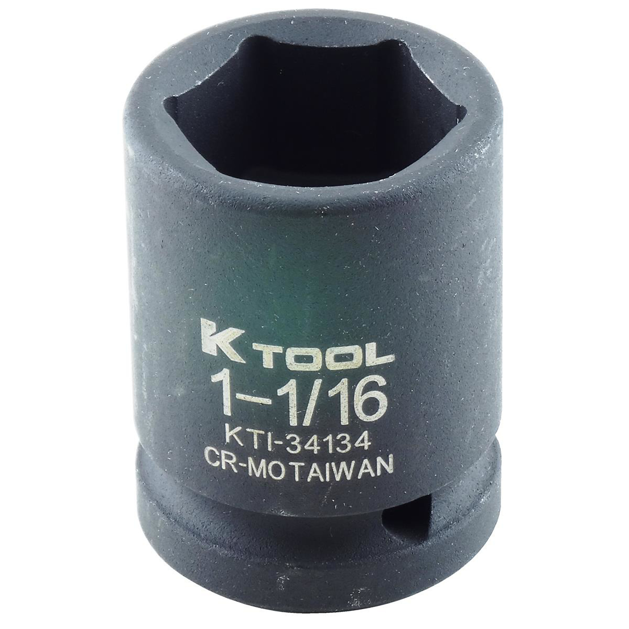 K Tool International 6-Point Impact Socket — 1-1/16in., 3/4in. Drive, Chrome-Moly Steel, Model# KTI34134