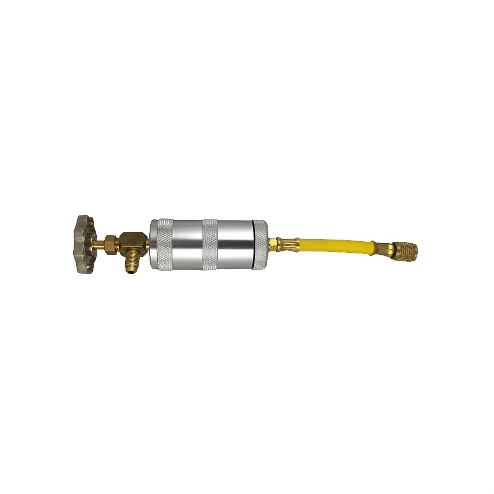 FJC R1234YF Oil Injector — 2 Oz. Capacity, 1/4in. SAE Fittings, Model# FJC2739