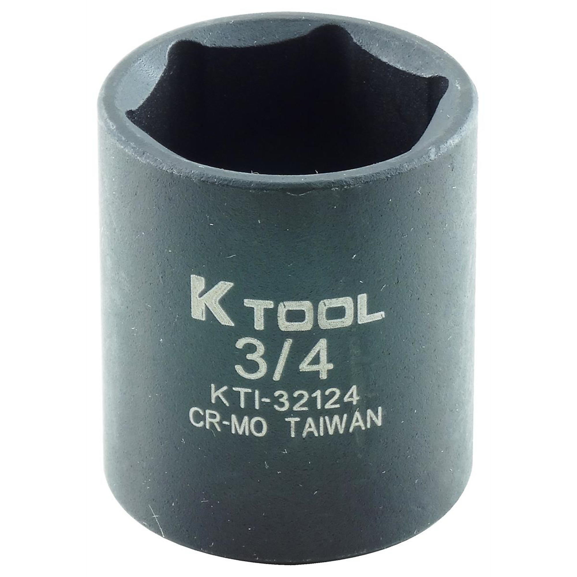 K Tool International 3/8in. Drive Impact Socket — 3/4in., 6-Point, Chrome-Moly Steel, Model# KTI32124