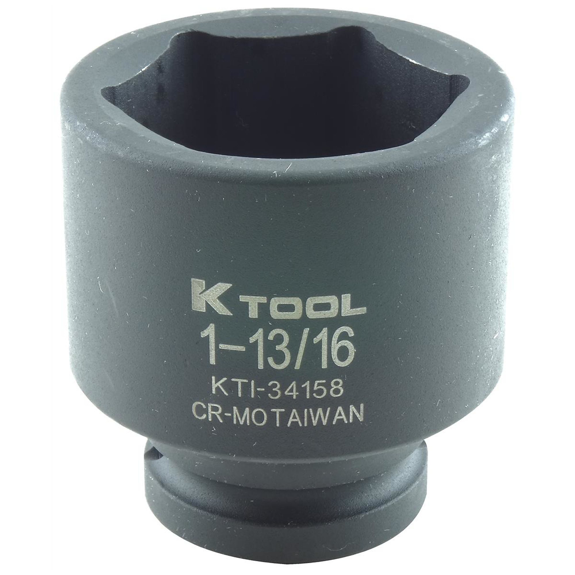 K Tool International 3/4in. Drive 6-Point Shallow Impact Socket — Chrome-Moly Steel, Model# KTI34158