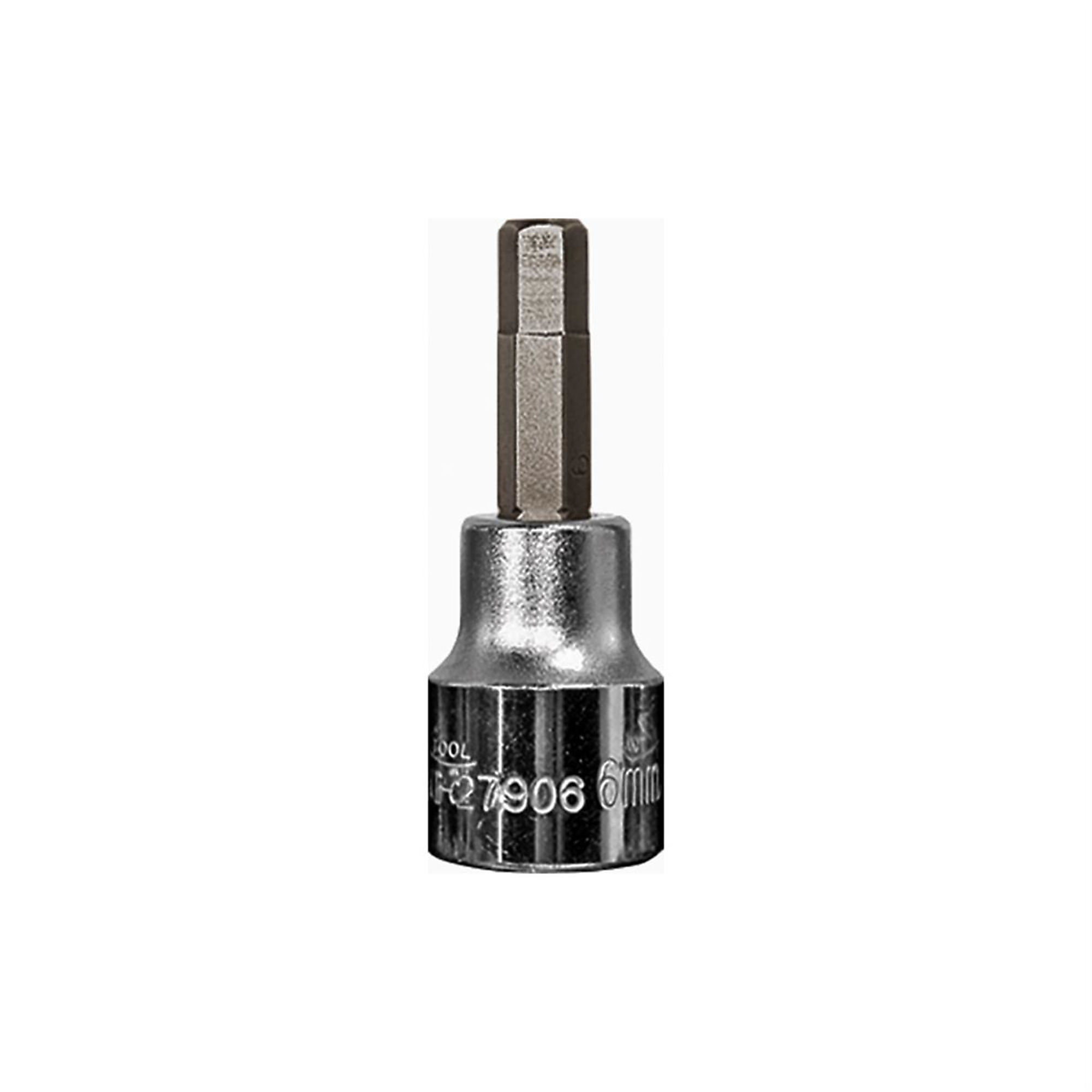 K Tool International Hex Bit Socket — 6mm, 3/8in. Drive, Chrome Vanadium Steel, Model# KTI27906