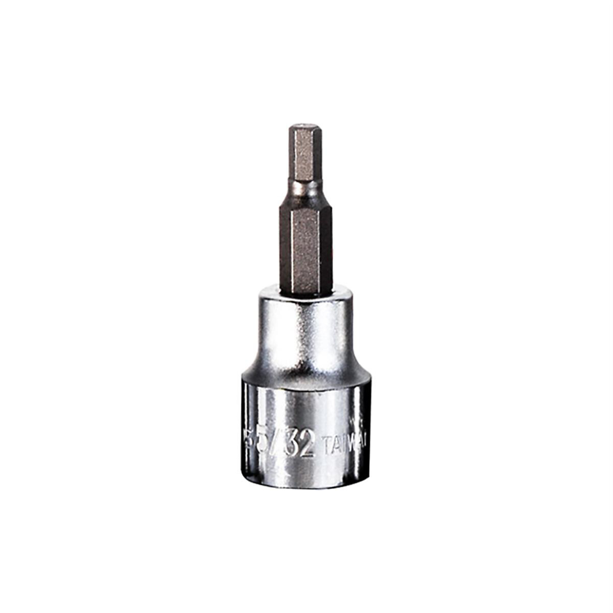 K Tool International SAE Hex Bit — 5/32in. x 3/8in. Drive, Chrome Vanadium Steel, Model# KTI22905