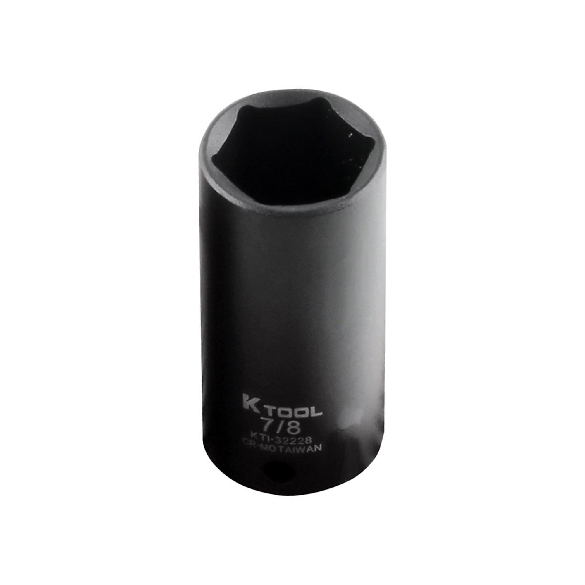 K Tool International 7/8in. 6-Point Deep Impact Socket — 3/8in. Drive, Chrome-Moly Steel, Model# KTI32228