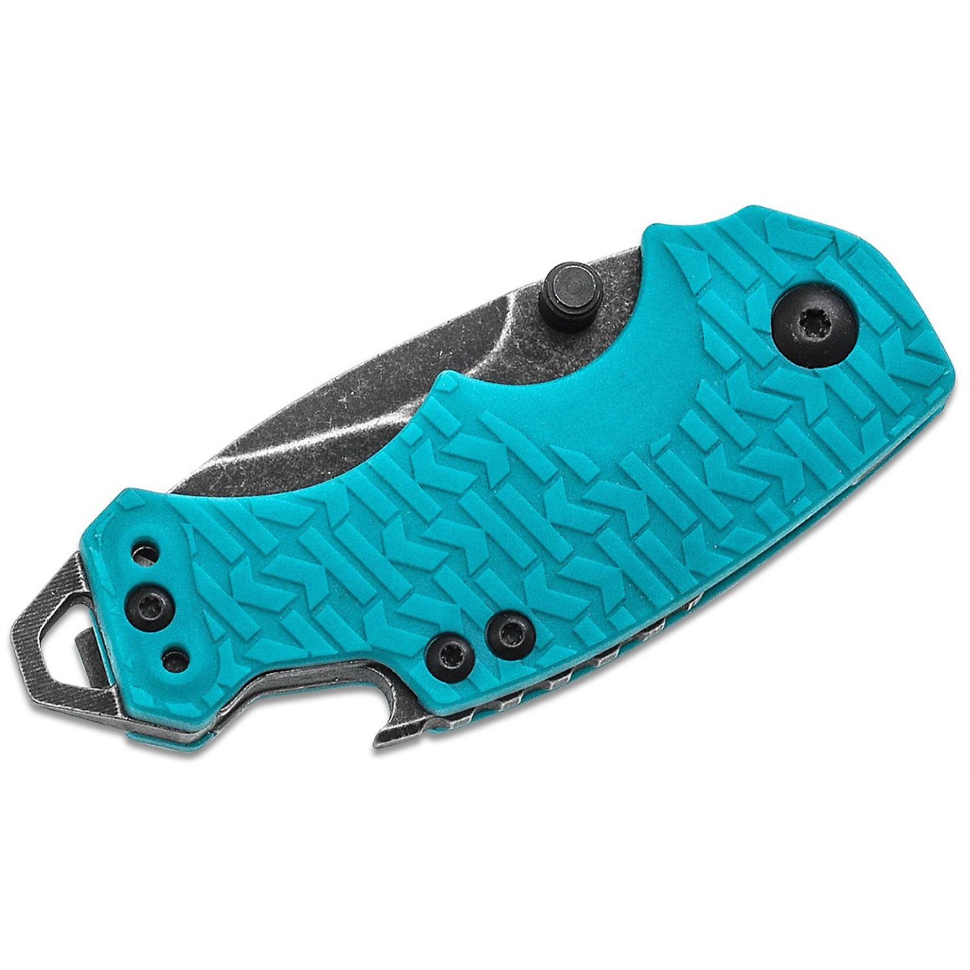 Kershaw Shuffle Multifunction EDC Folding Pocket Knife — 2.4in. BlackWash Blade, Teal, Model# KER8700TEALBW