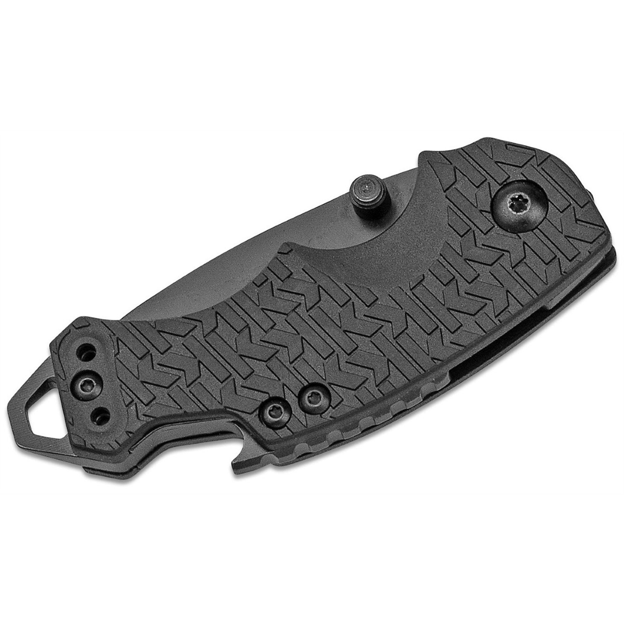 Kershaw Shuffle EDC Folding Pocket Knife — 2.4in. Stainless Steel, Black-Oxide Coating, Glass-Filled Nylon Handle, Multi-Functional Tool, Model# KER8700BLK