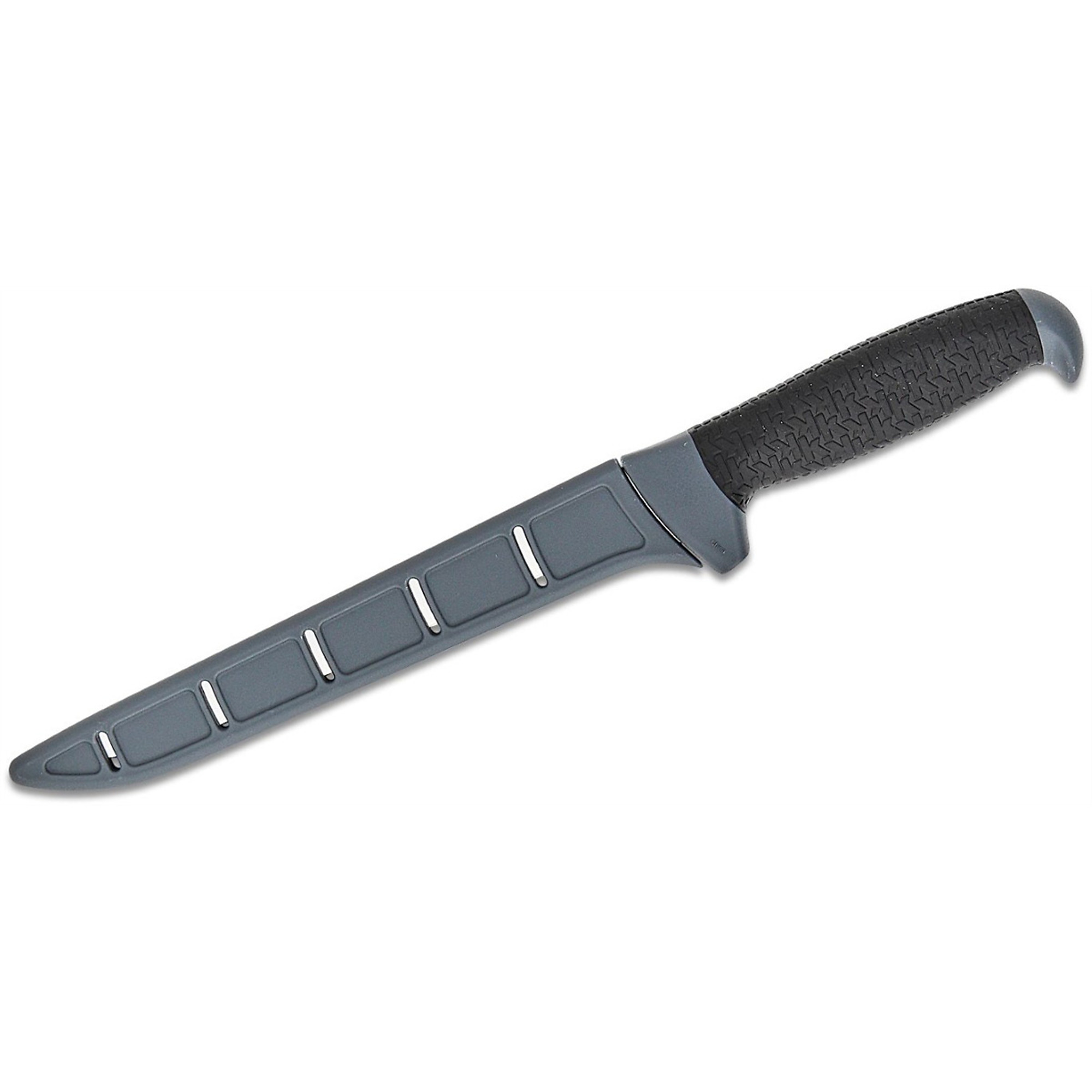 Kershaw Narrow Fillet Knife — 7.5in., 420J2 Steel, Rubber Overmold Handle, Blade Protector, Model# KER1247X