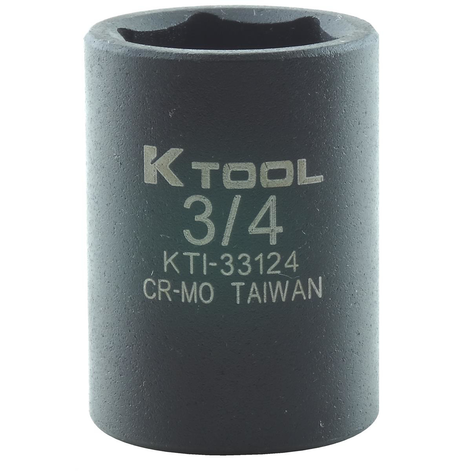 K Tool International 3/4in. Drive Impact Socket — 1/2in., 6-Point, Chrome-Moly Steel, Model# KTI33124