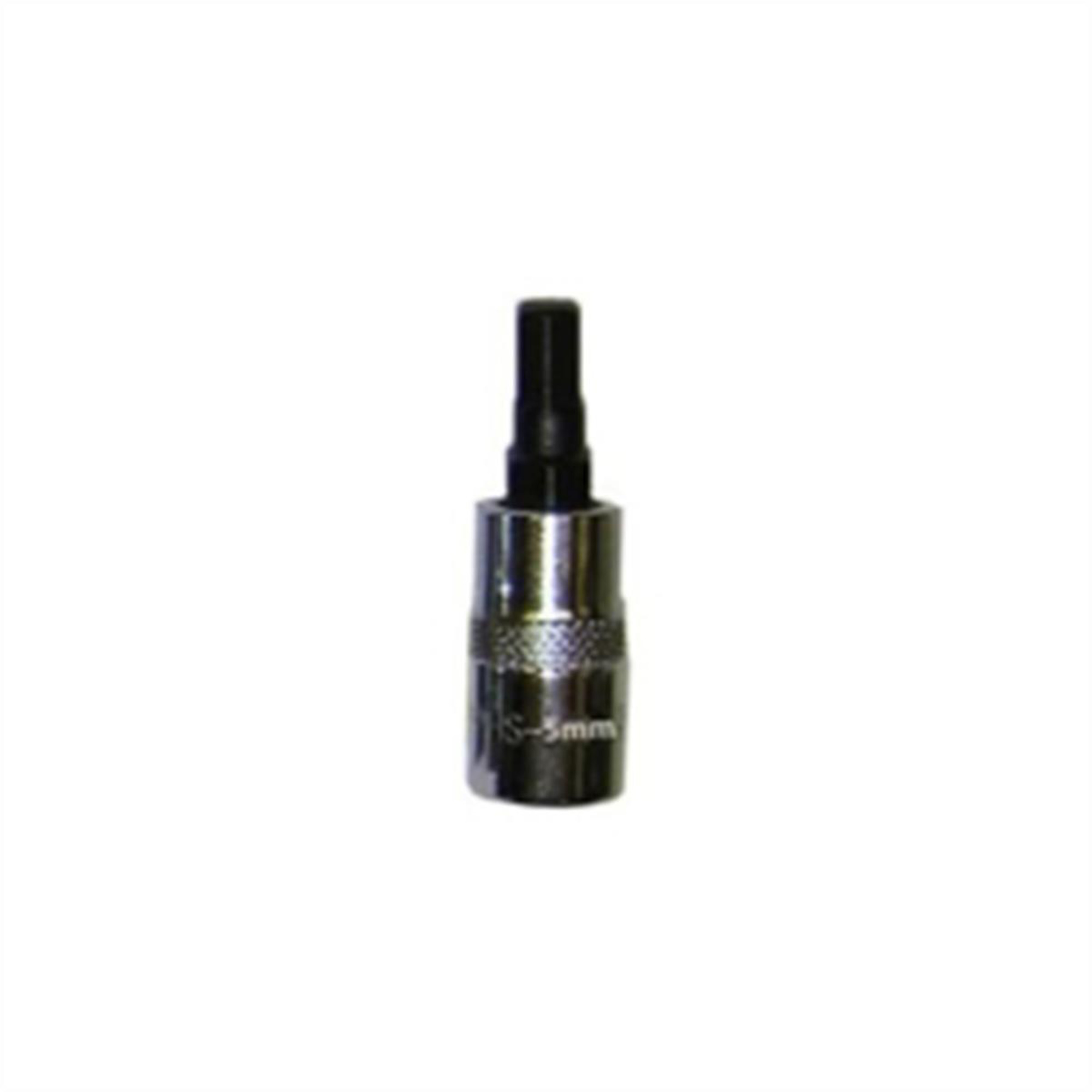 VIM Tools 5mm Hex Bit — Satin Chrome, 1/4in. Square Drive Bit Holder, Model# VIMHMS-5MM