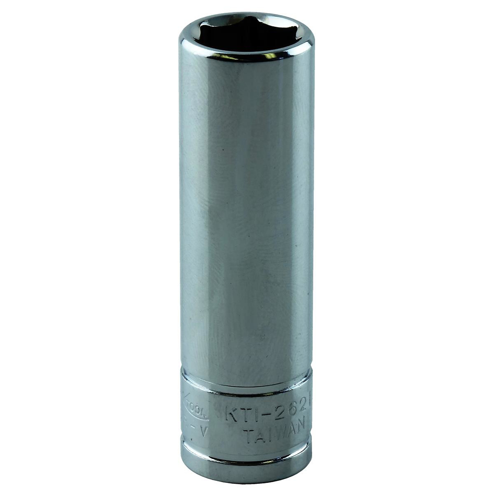 K Tool International Deep Socket — 12mm, 1/4in. Drive, 6-Point, Chrome Vanadium Steel, Model# KTI26212