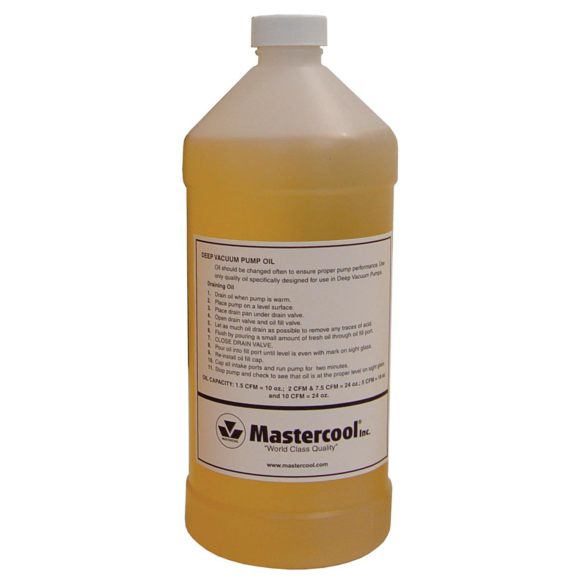 Mastercool Vacuum Pump Oil — 32 Oz., High Viscosity, Thermally Stable, Model# MSC90032