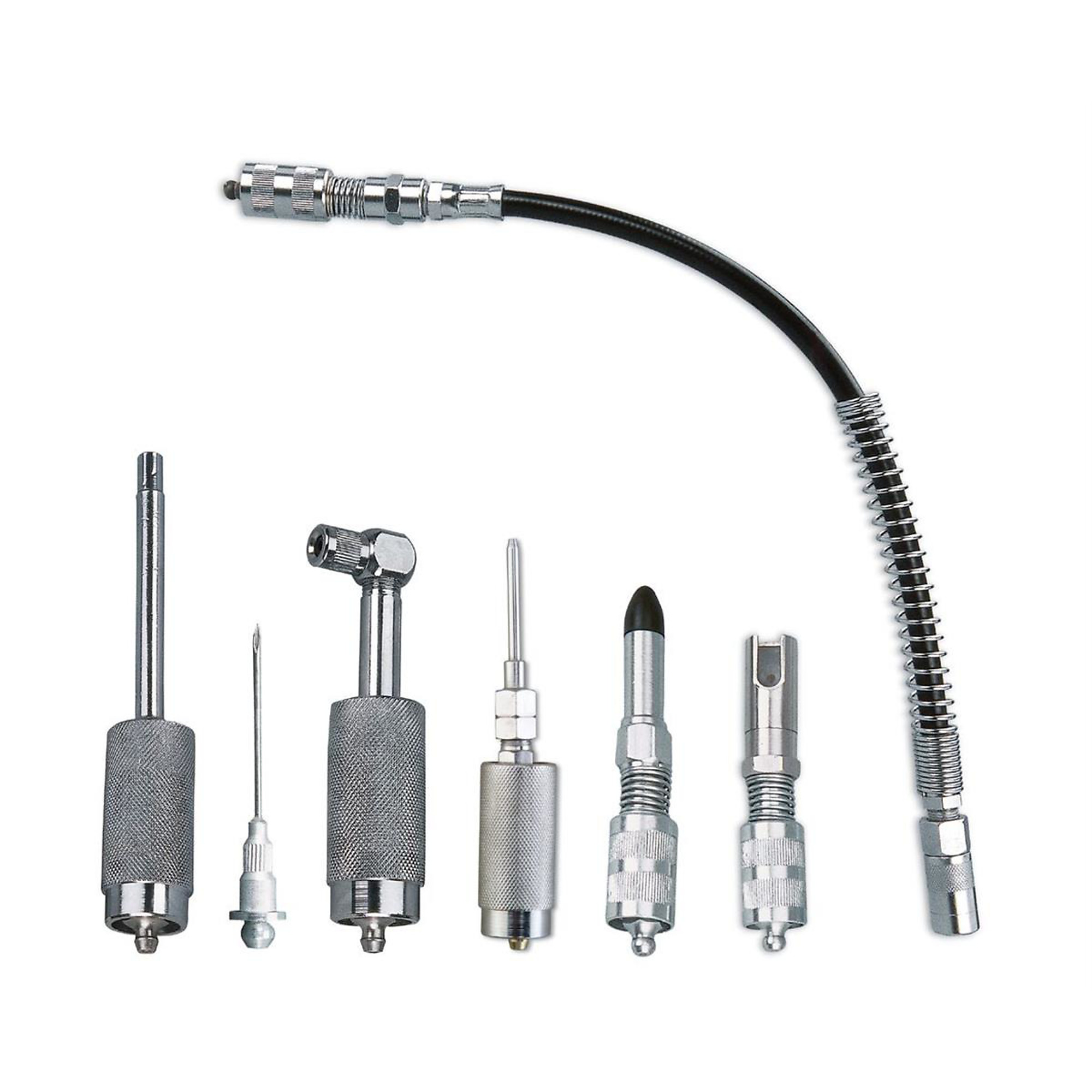K Tool International Grease Gun Accessory Kit — 7-Pc., Quick Connect, Model# KTI73907