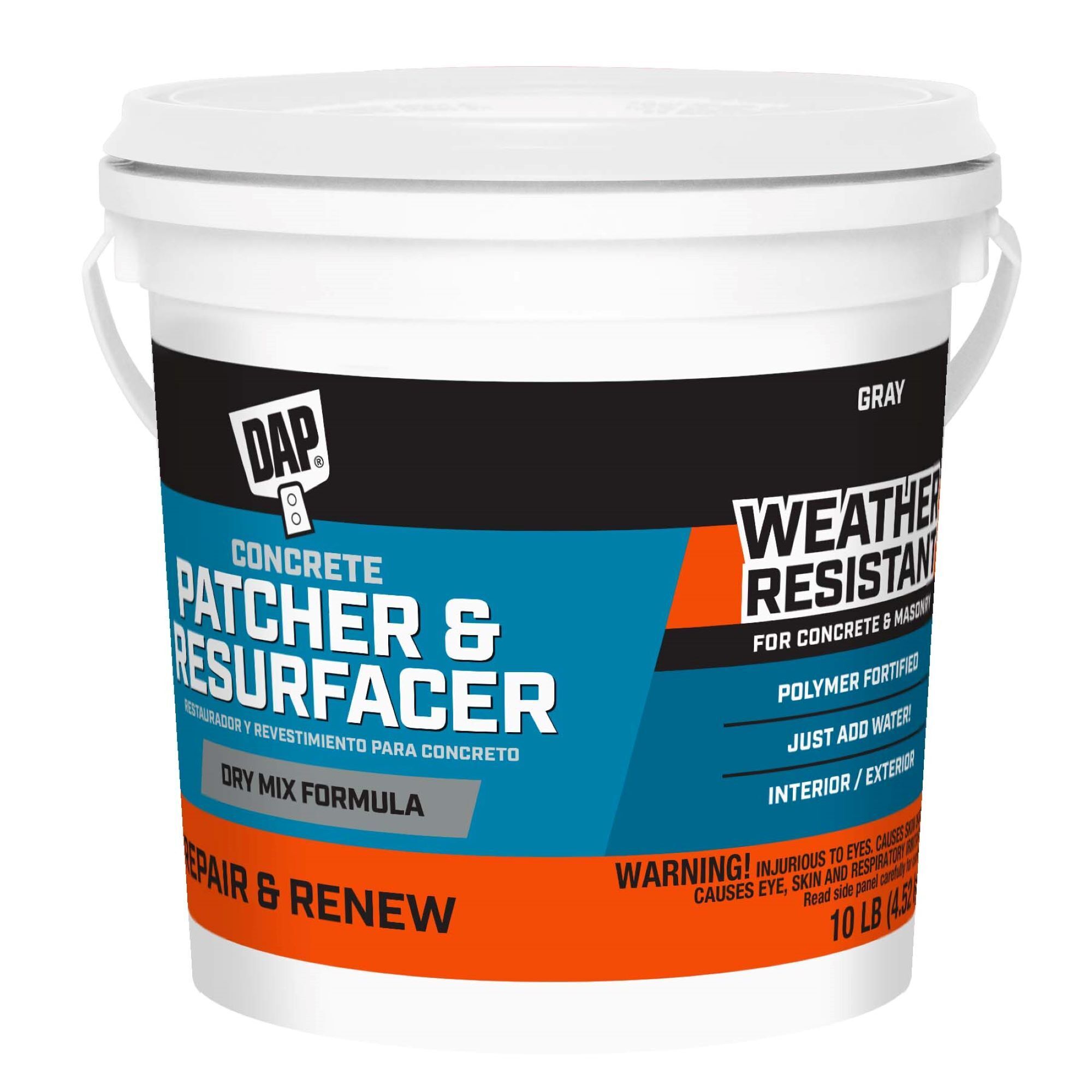 DAP Concrete Patcher & Resurfacer  10 LB Gray, Model# 7079810468