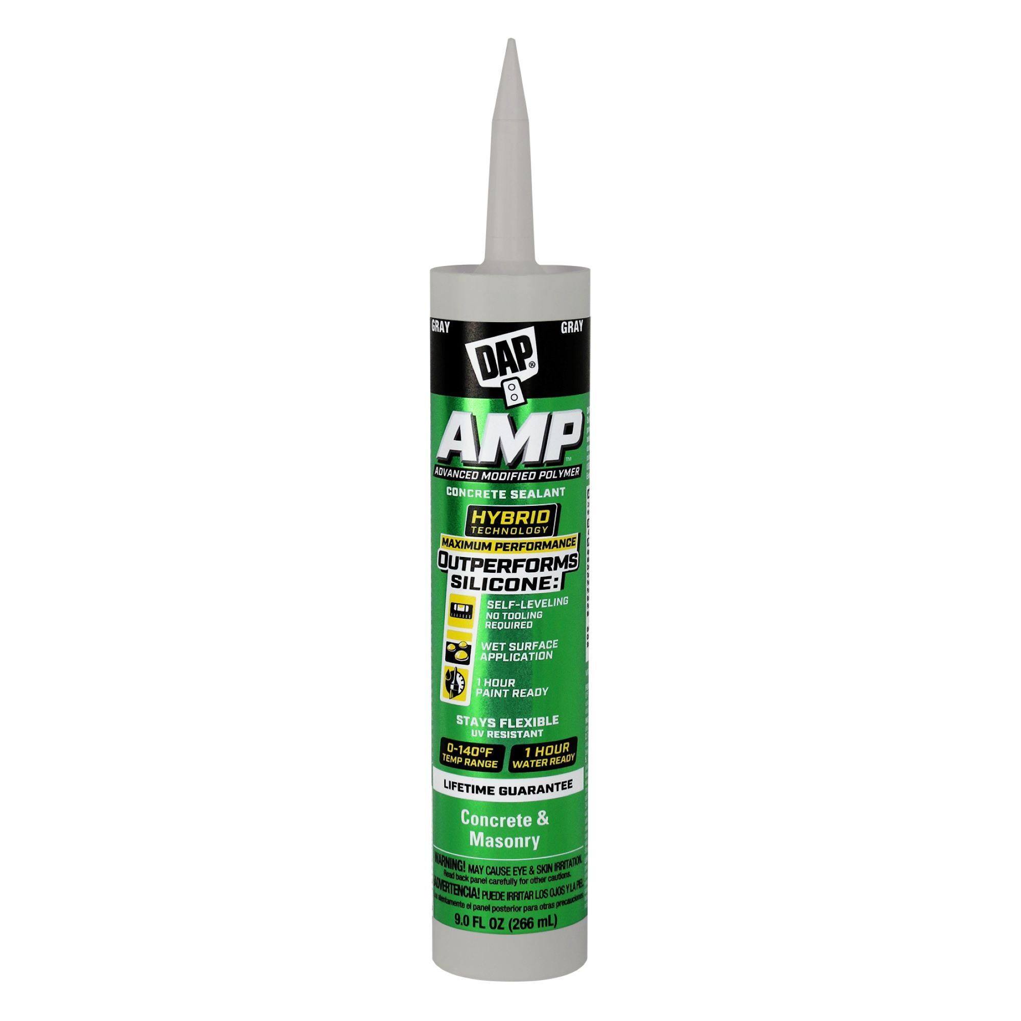 DAP 9 fl oz AMP Self-Leveling Concrete Polymer Sealant, Gray, #1025573, Model# 7079800764