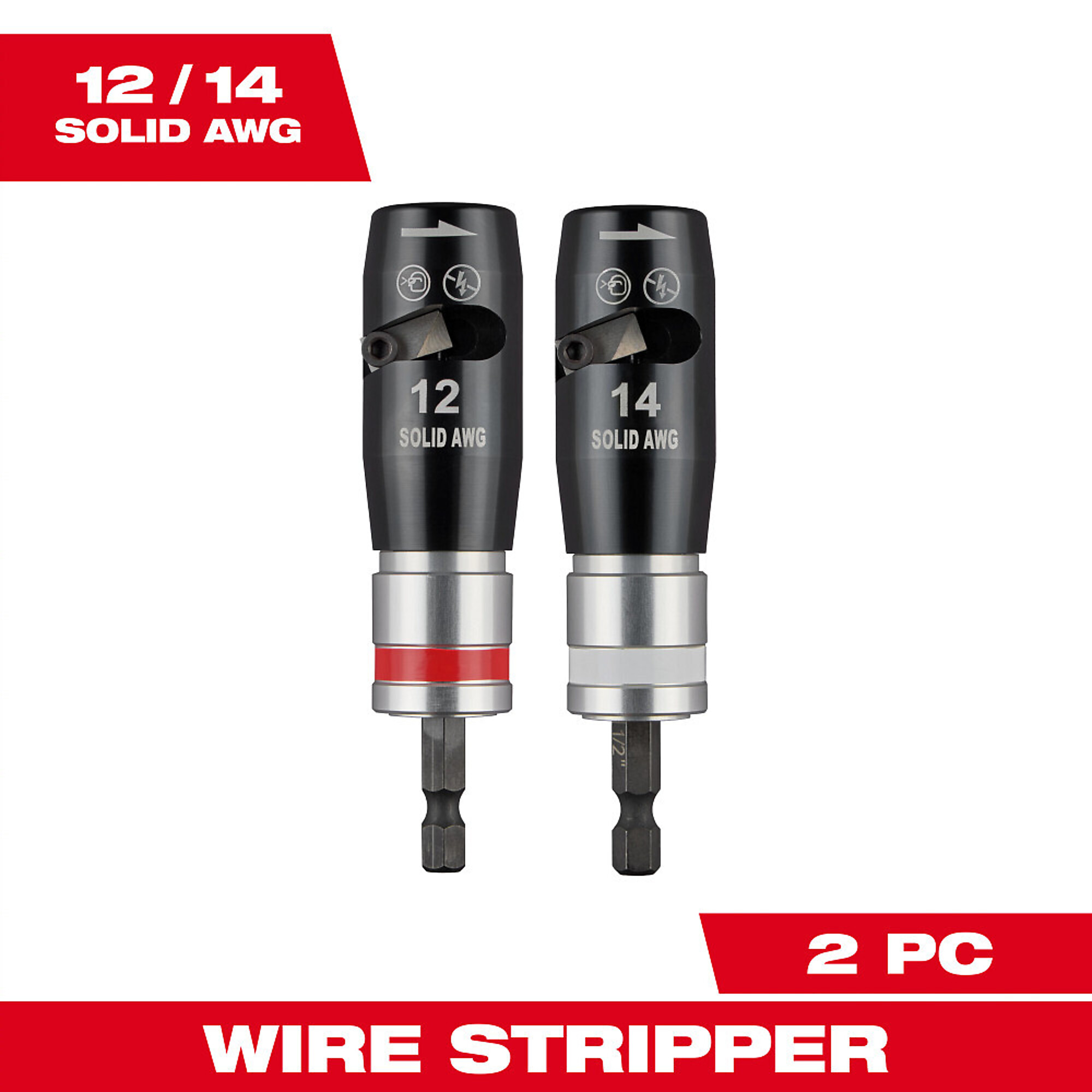 Milwaukee 2PC Solid Wire Stripper Set, Model# 48-32-6405