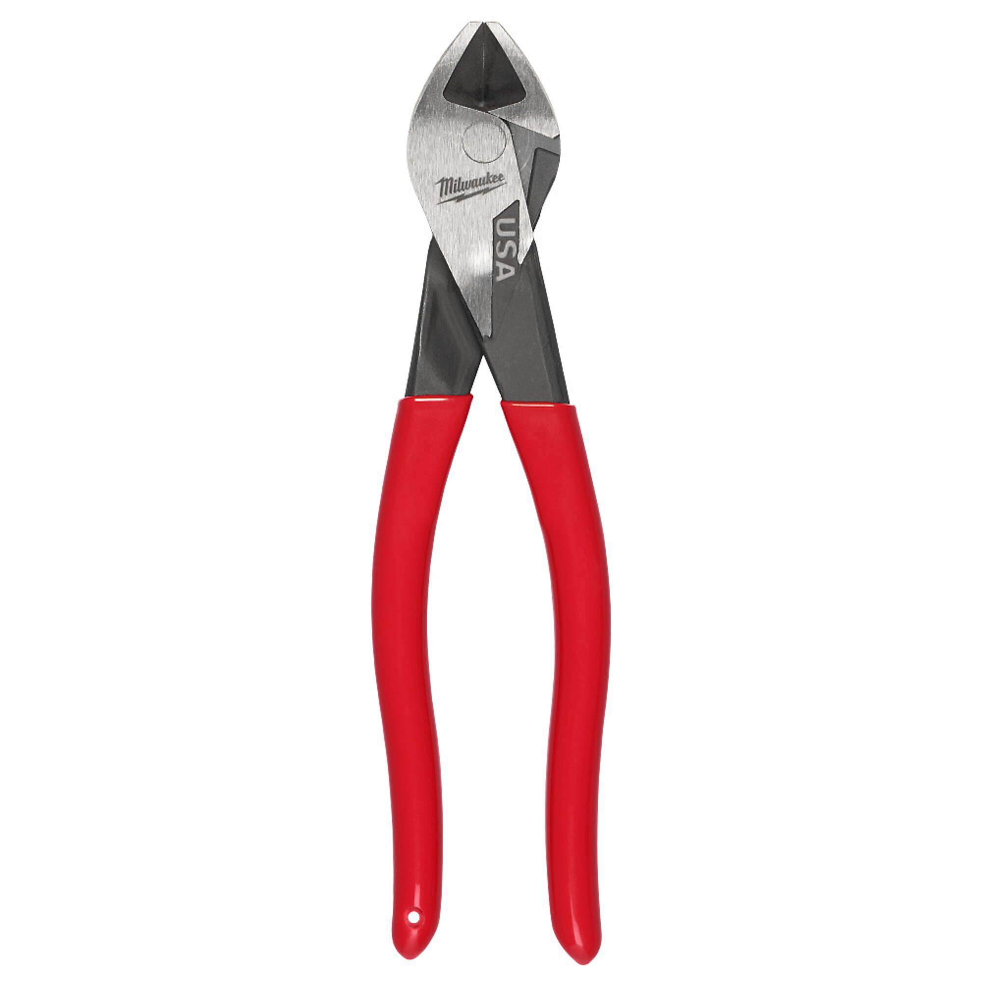Milwaukee 8" Angled Head Diagonal Dipped Grip Cutting Pliers (USA), Model# MT508A