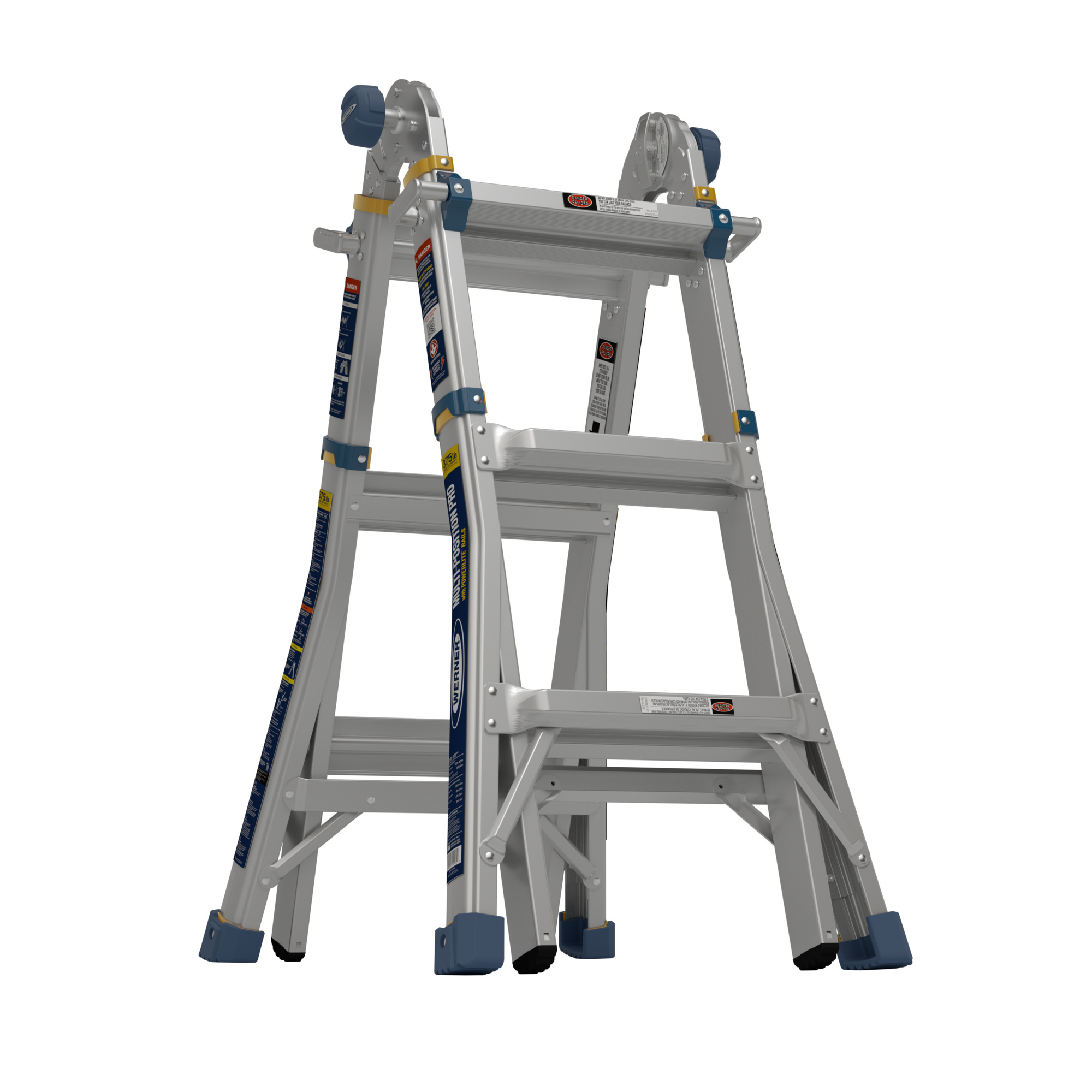 Werner Multi-Position Ladder — 14ft. Reach Height, 375-Lb. Capacity, Type IAA, Model# MT-14IAA