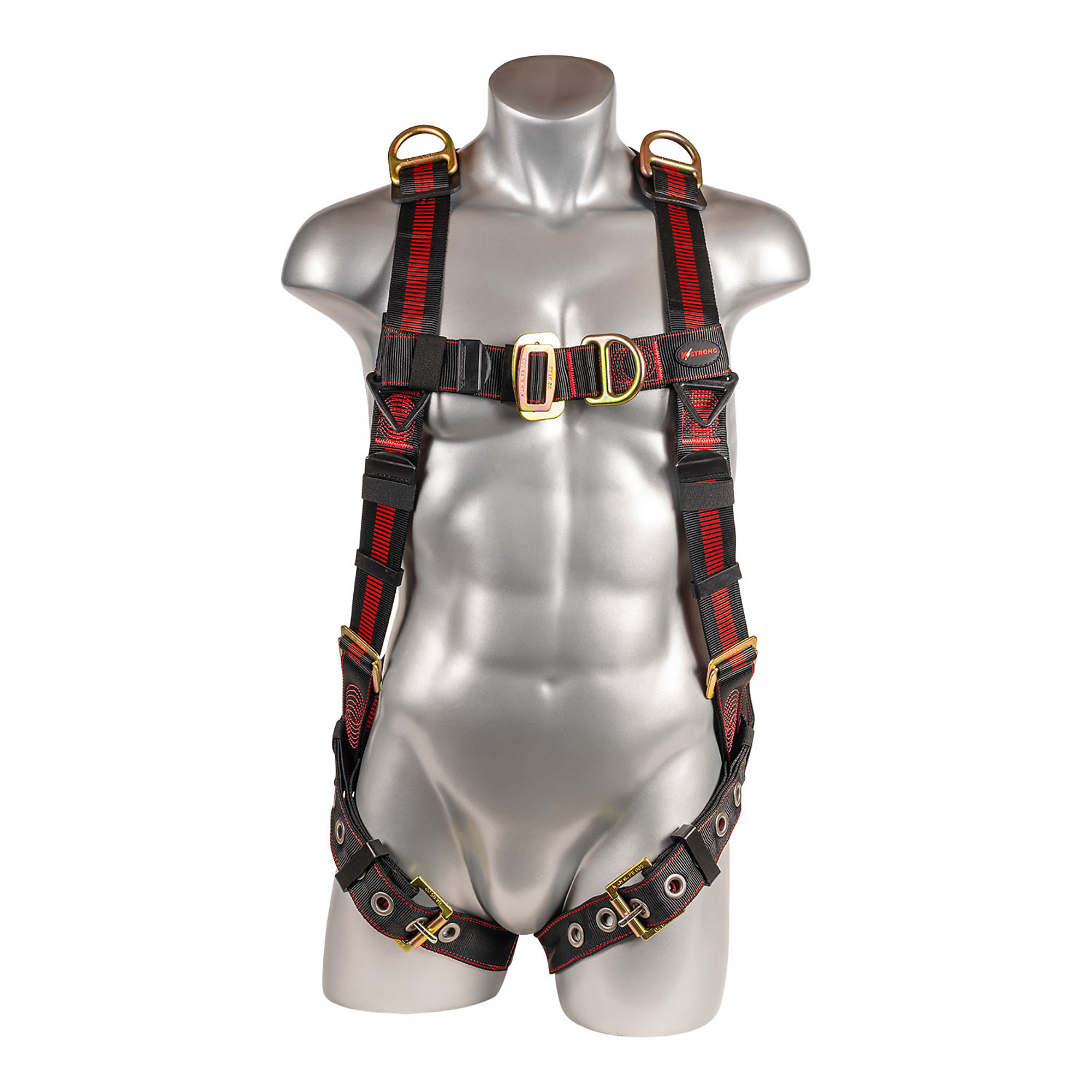 KStrong Kapture Elite 5-Point Full Body Harness — Dorsal, Front, and Shoulder D-Rings, Adjustable Straps, High-Strength Steel, Model# UFH10241G-XL-2XL